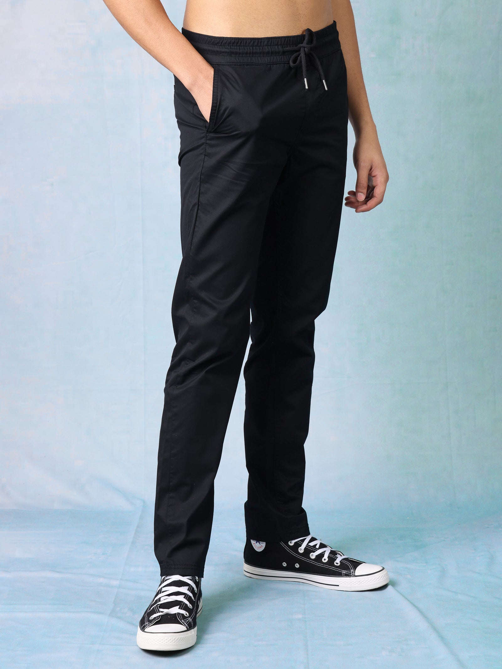 Men Black Regular Fit Joggers