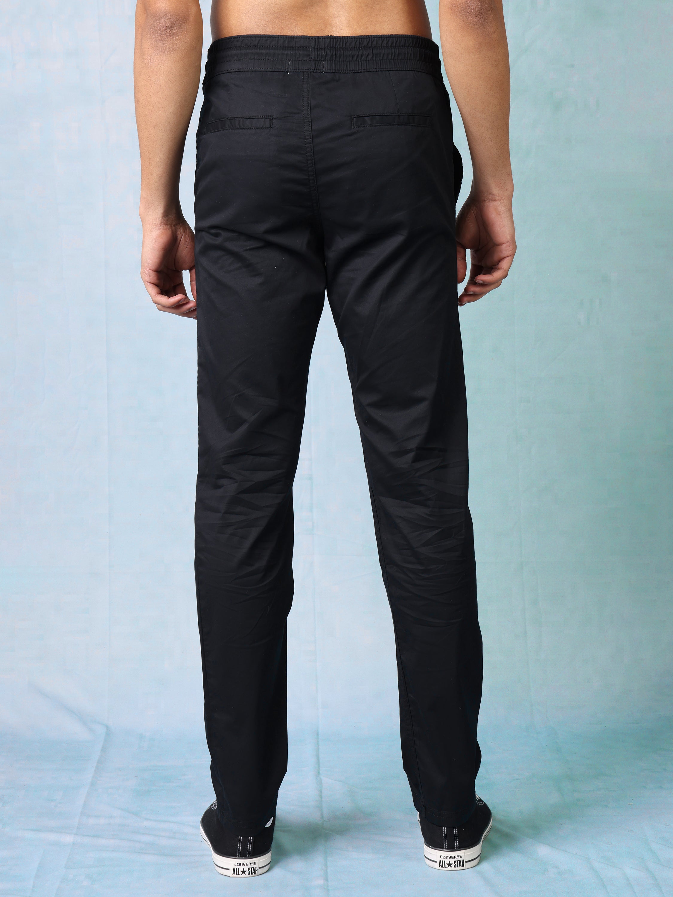 Men Black Regular Fit Joggers