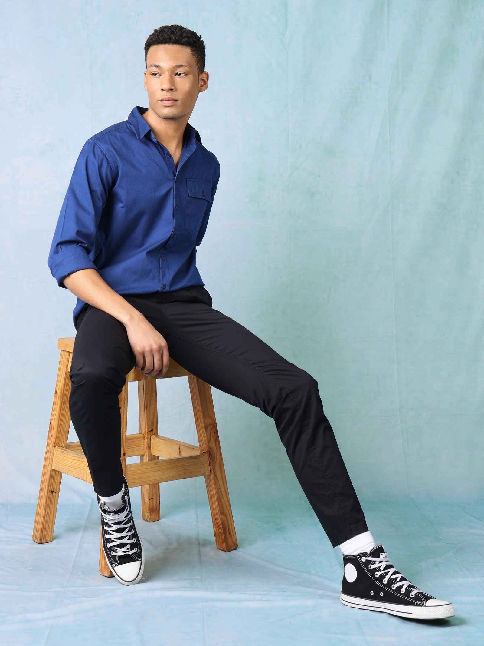 Men Blue Regular Fit Shirt