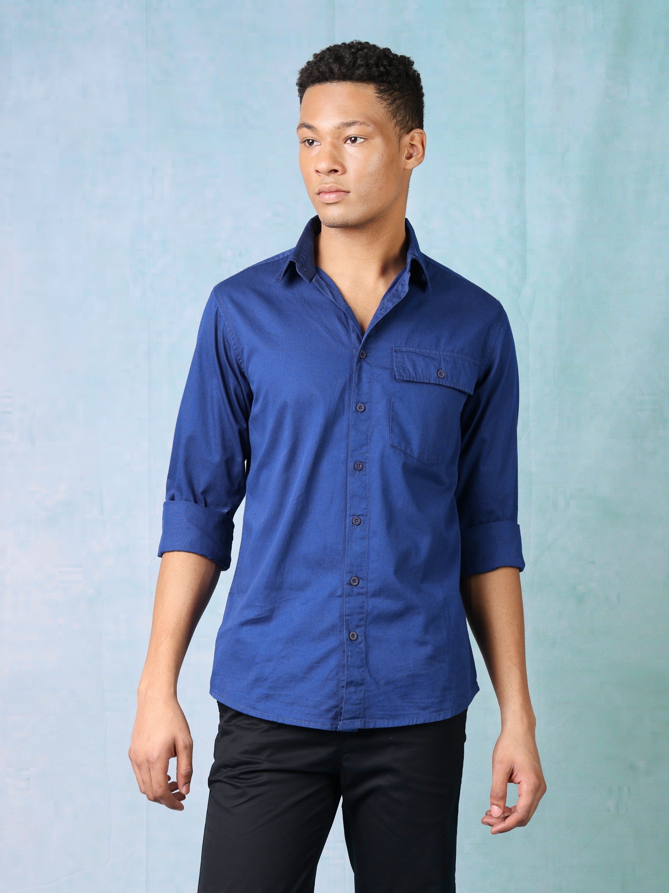 Men Blue Regular Fit Shirt