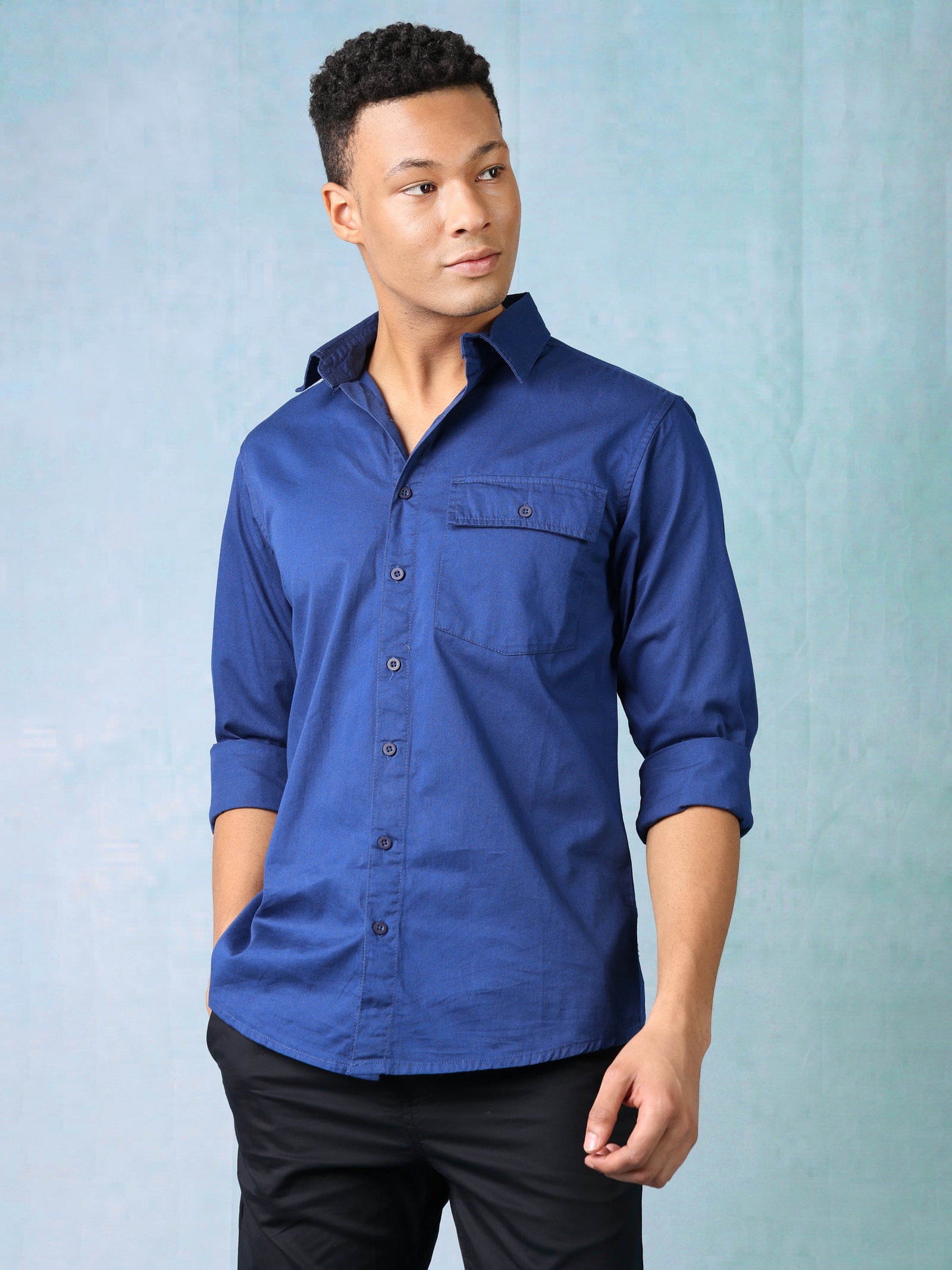 Men Blue Regular Fit Shirt