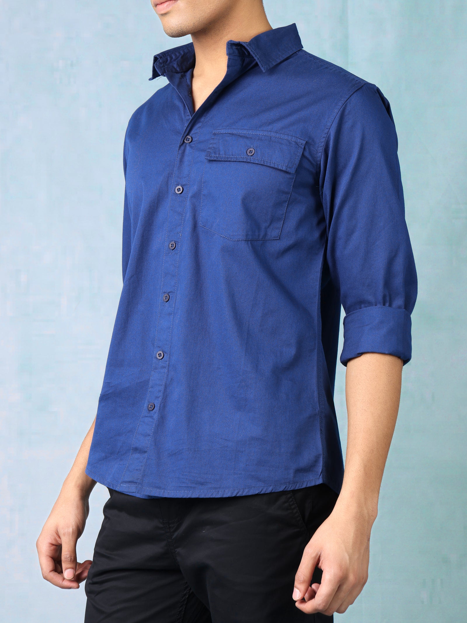 Men Blue Regular Fit Shirt