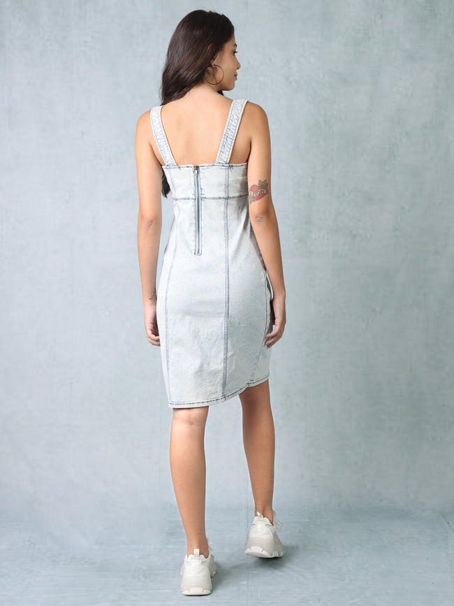 Women Slim Fit Denim Dress