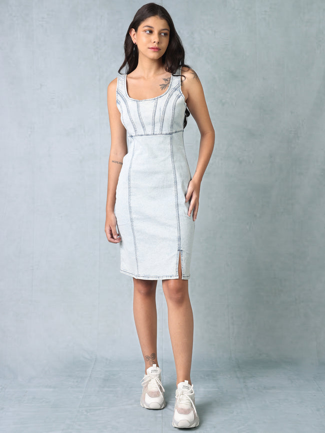 Women Slim Fit Denim Dress FYVA Women Slim Fit Denim Dress FYVA