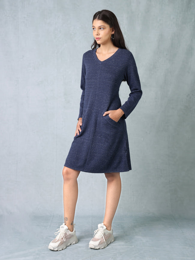 Women Blue Comfort Fit Dress