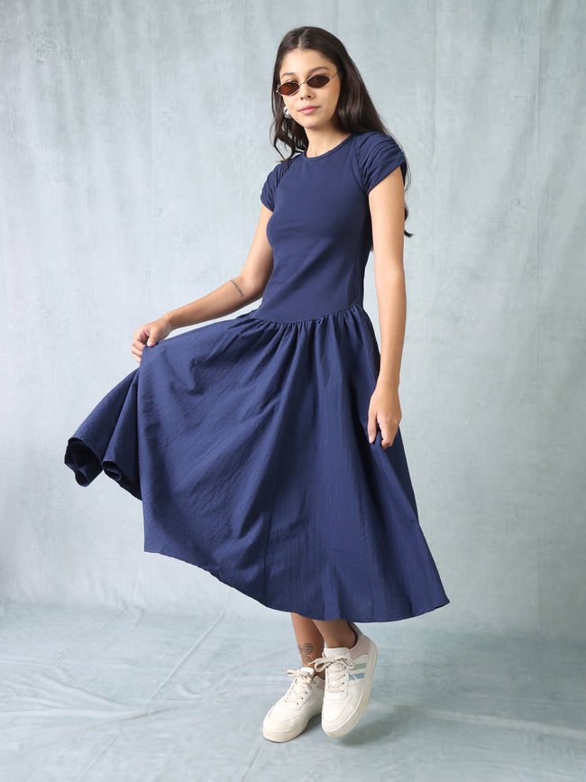 Women Navy Regular Fit Dress