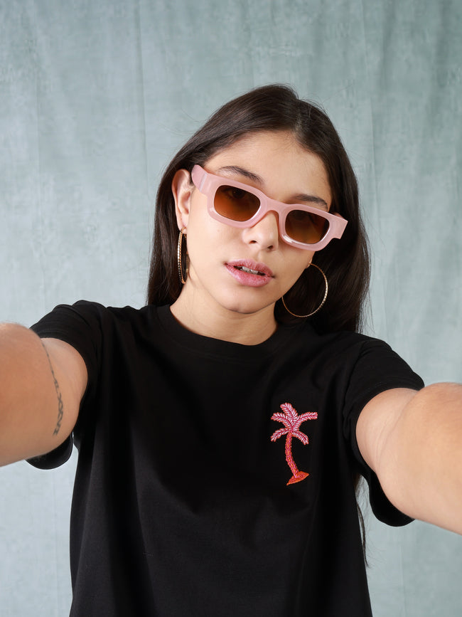 Women Black California Organic Cotton T-shirt