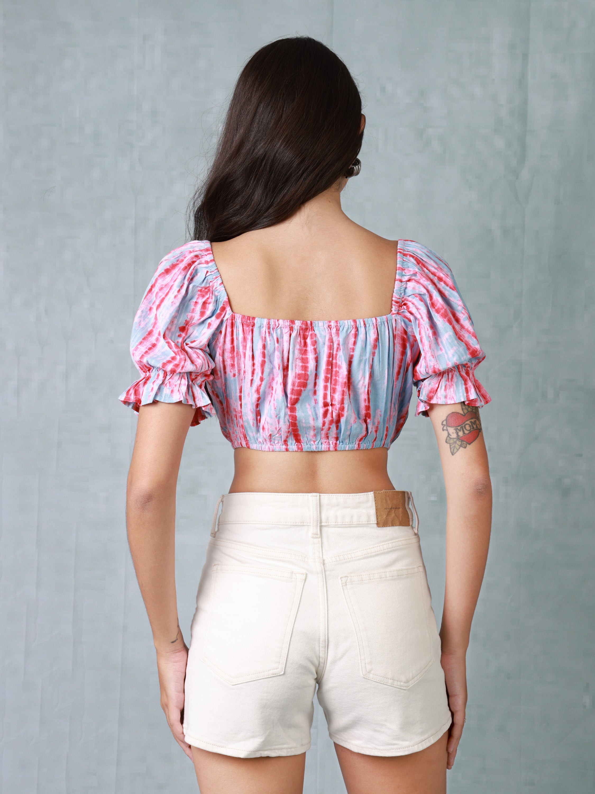 Women Tie & Die Crop Top