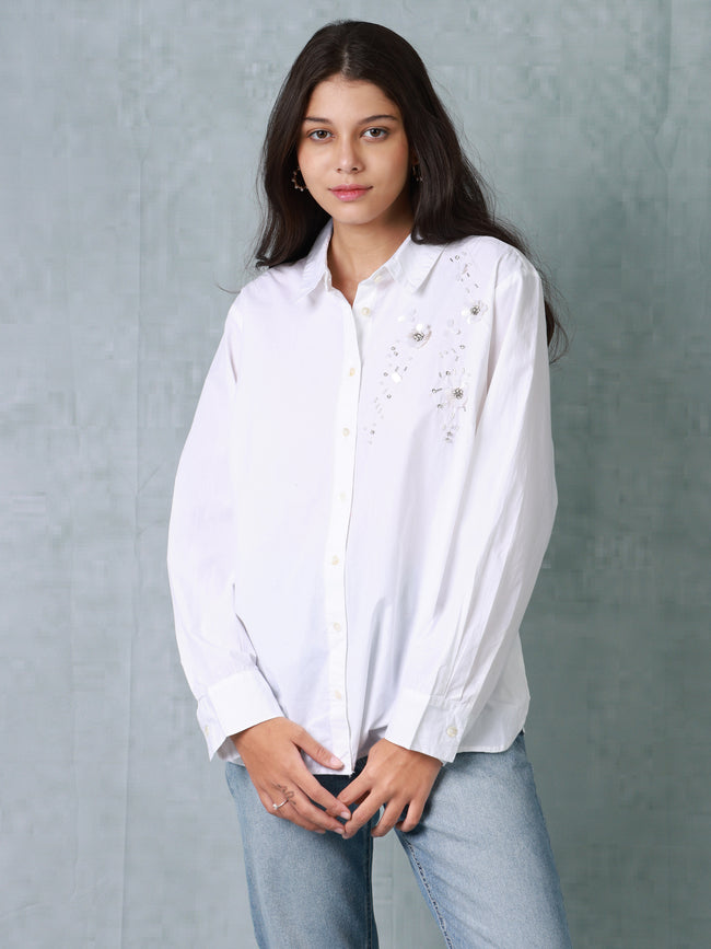 Women White Comfort fit Shirt