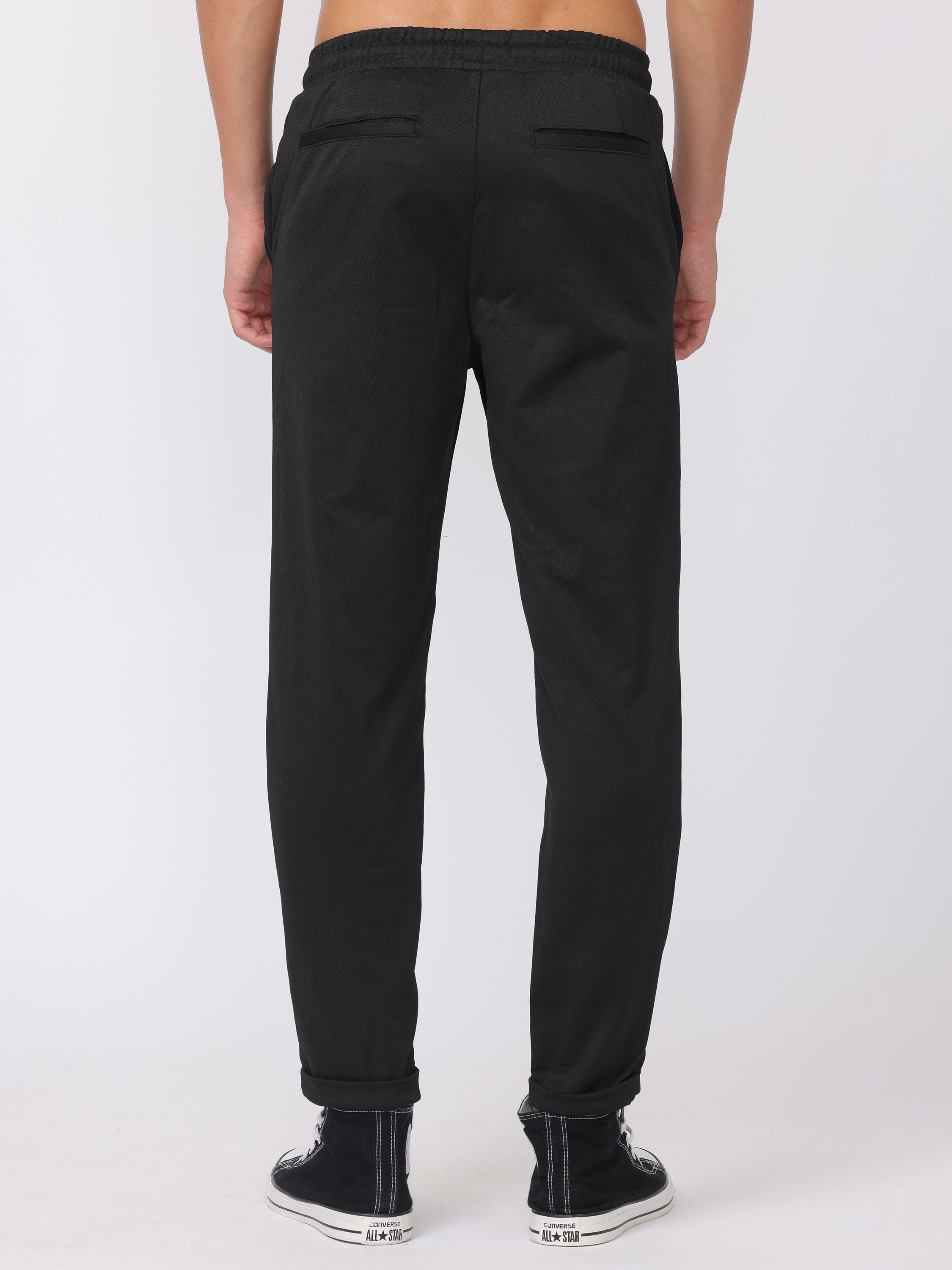 Men Black Comfort Fit Joggers