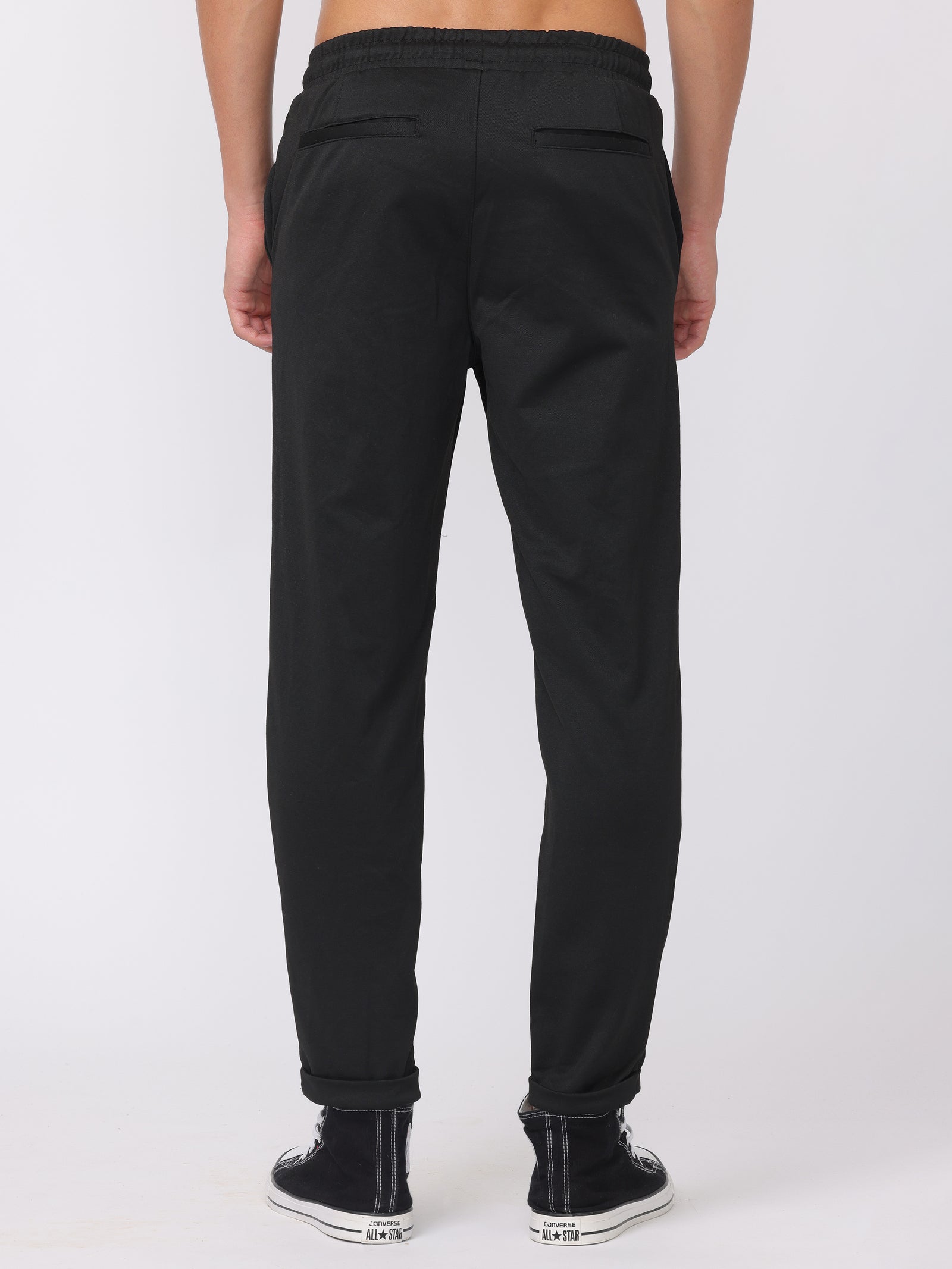 Men Black Comfort Fit Joggers