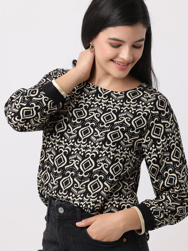 Women Viscose Cool Black Top