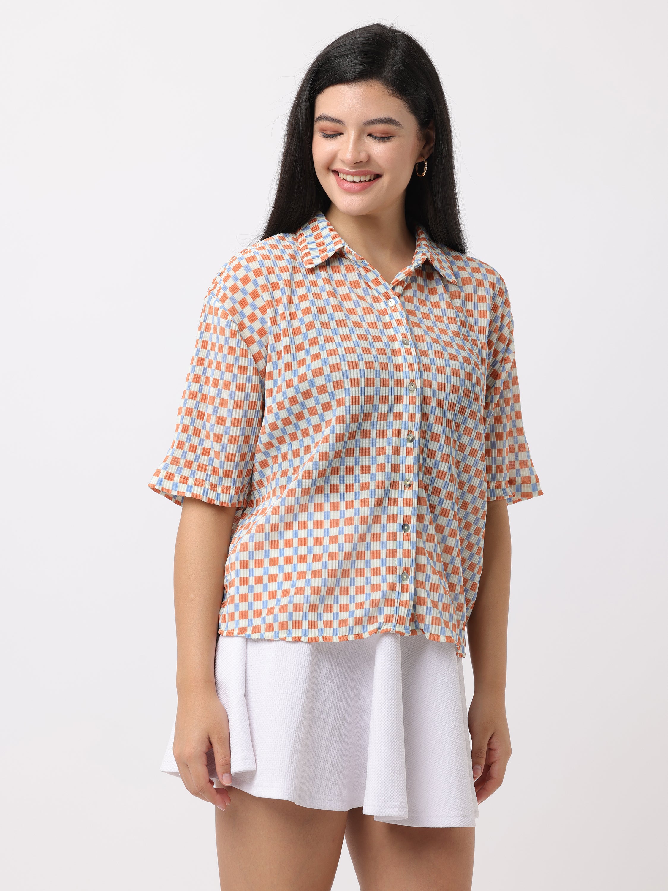 Women Multi Boxy Fit Printed Shirt