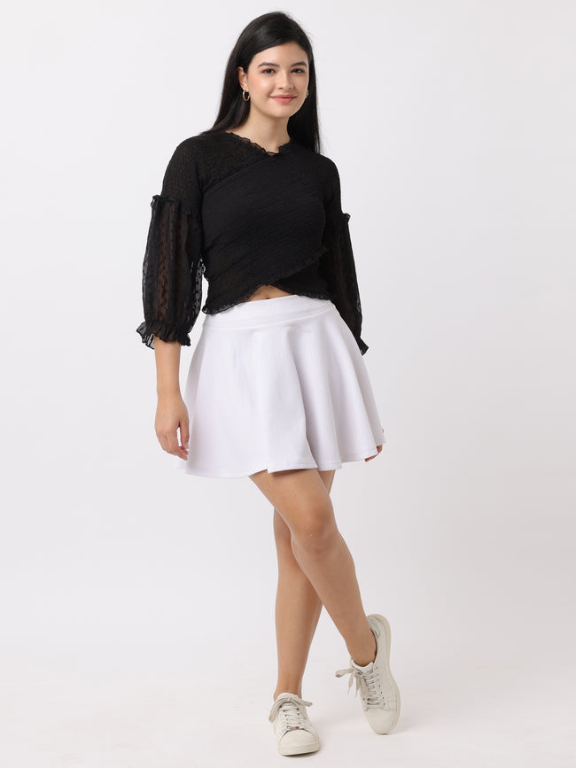 Women Black Regular Fit Tops