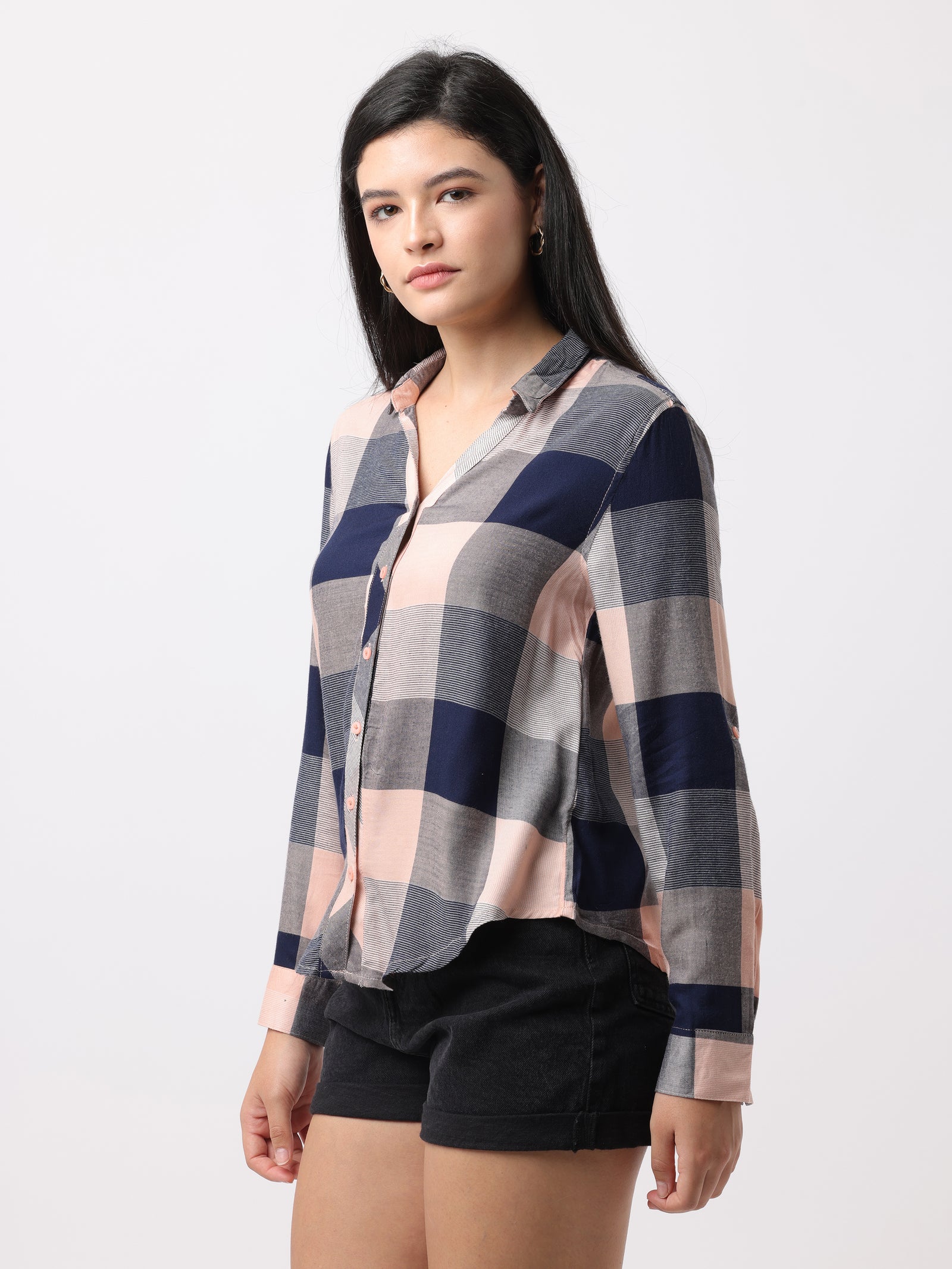 Women Multi Slim Fit Checked Shirt