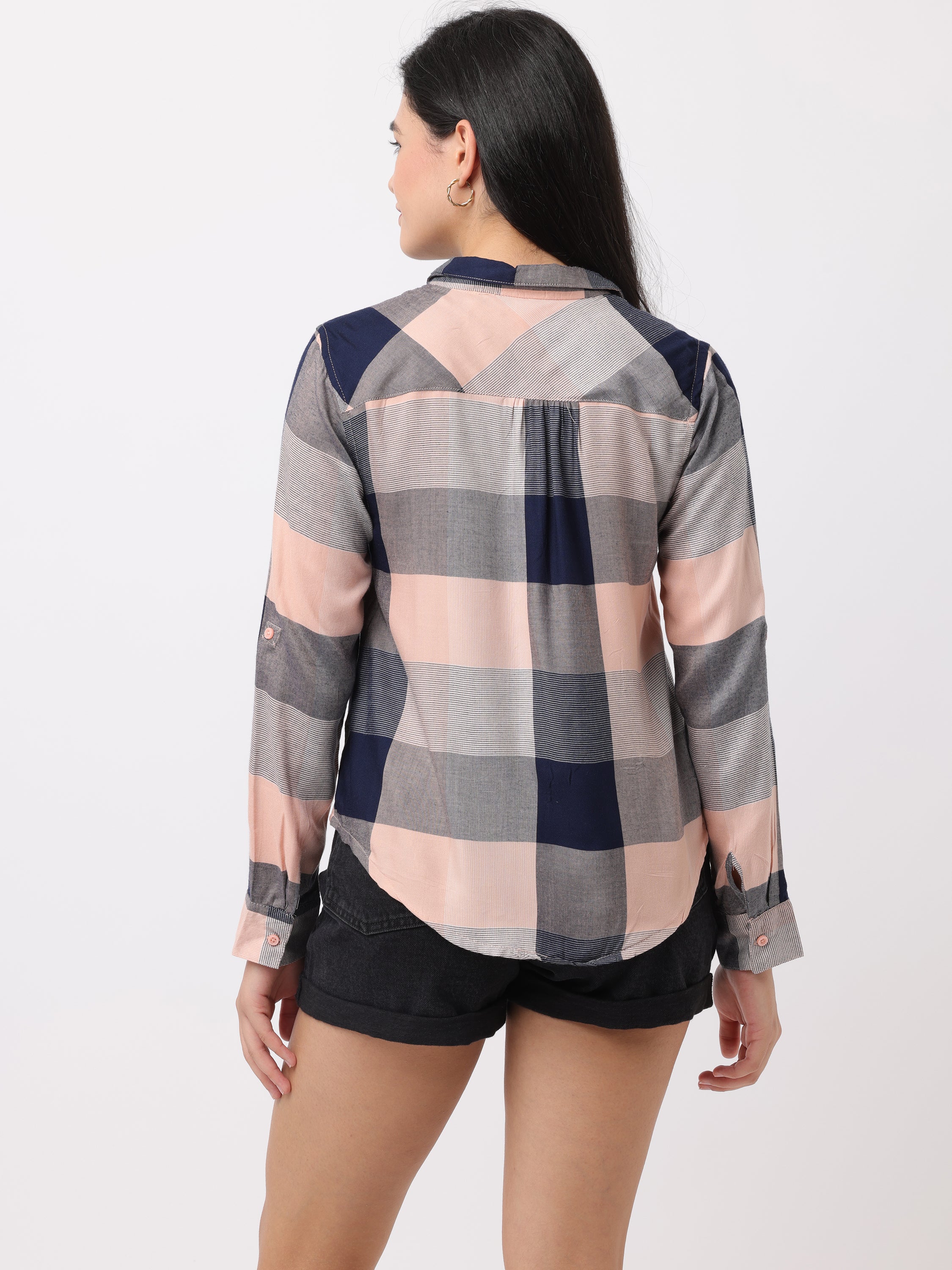 Women Multi Slim Fit Checked Shirt