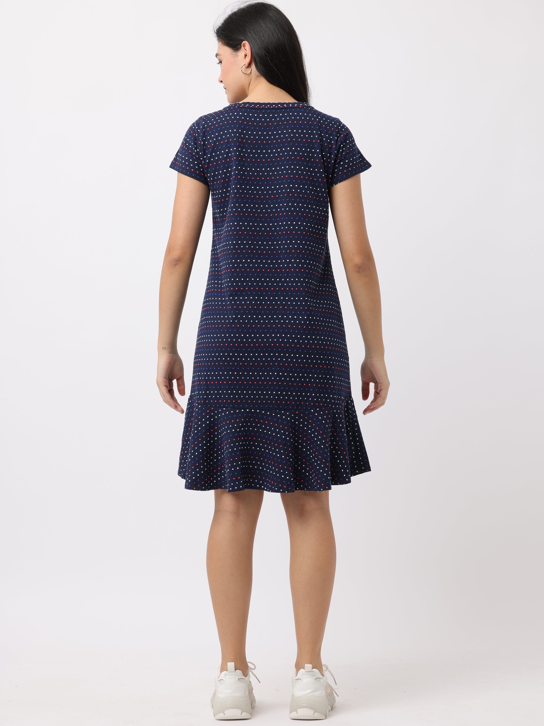 Women Blue Comfort Fit Flared Dress