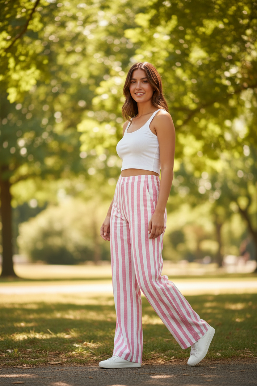 Women  Vertical Stipe Pants