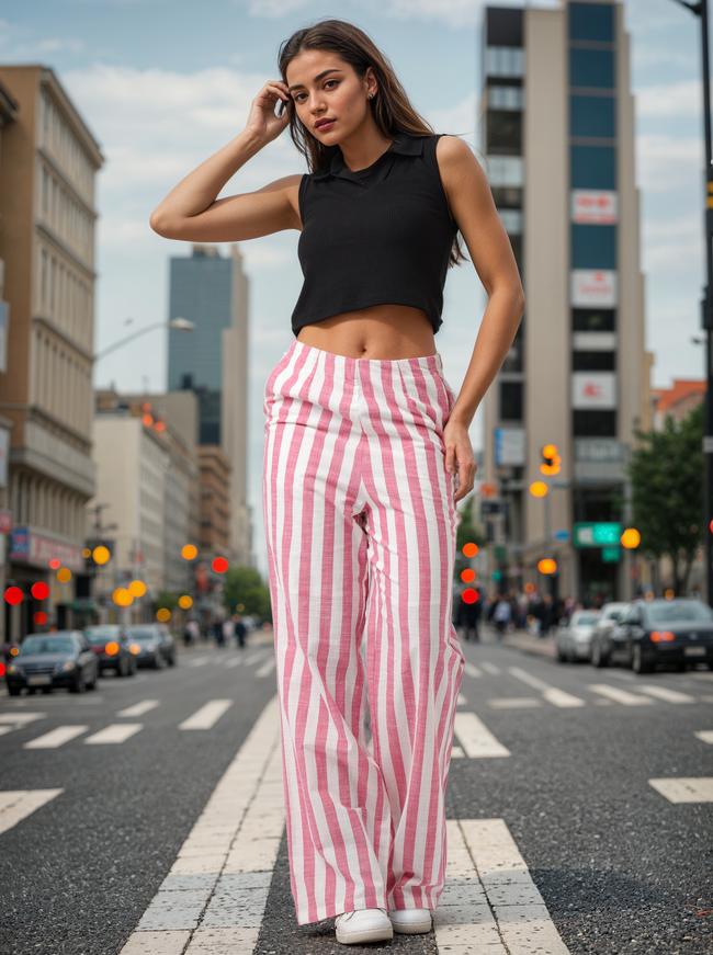 Women  Vertical Stipe Pants