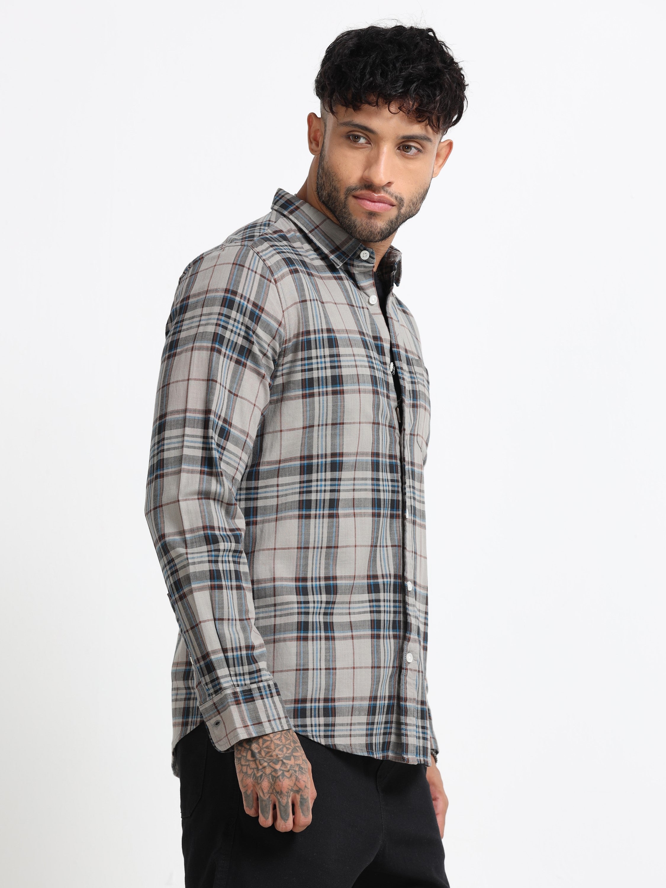 Men Multi Colored Check Shirt