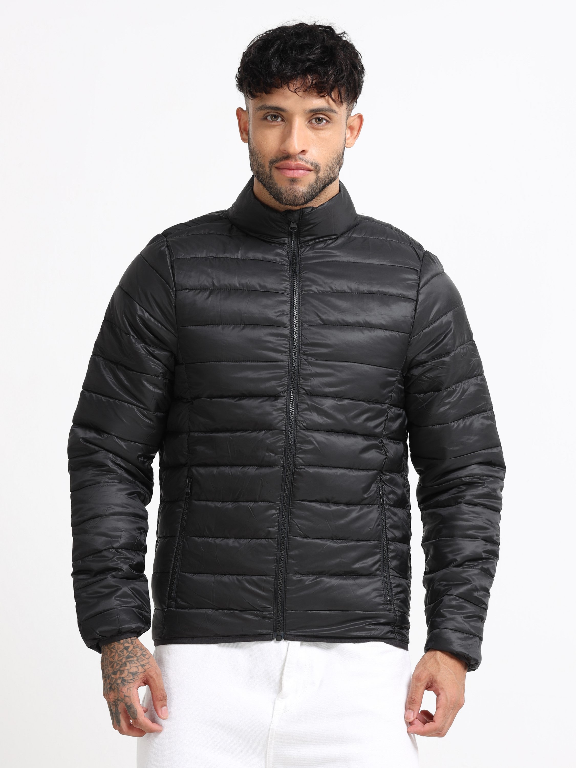 Men Black Puffer Jacket
