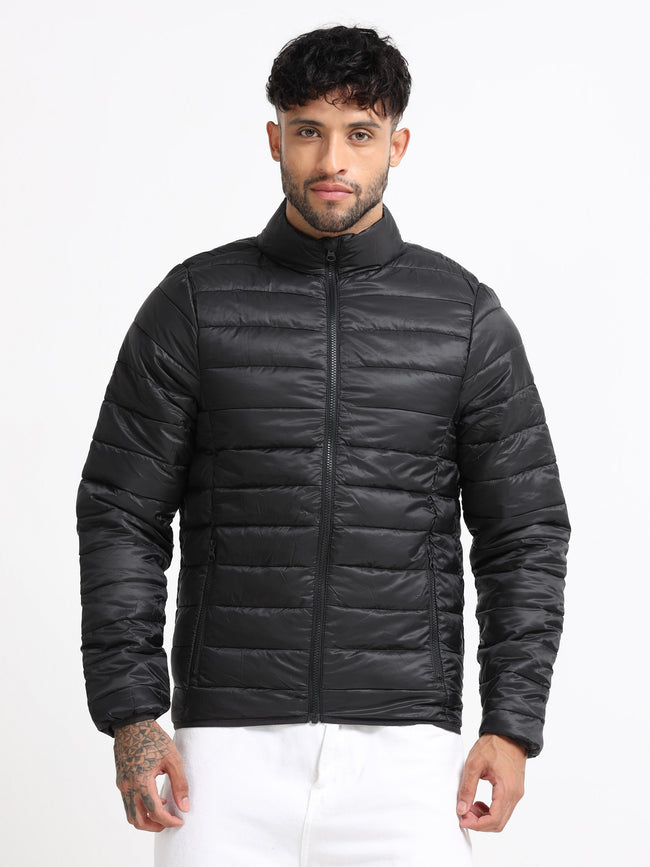 Men Black Puffer Jacket