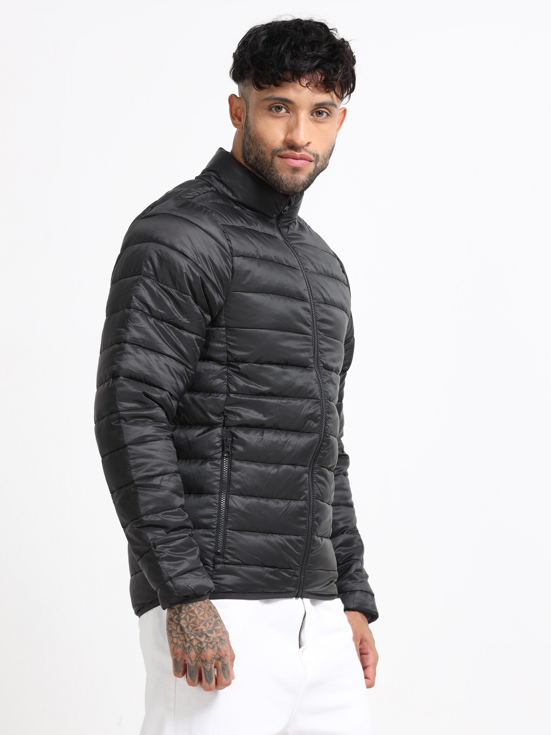 Men Black Puffer Jacket