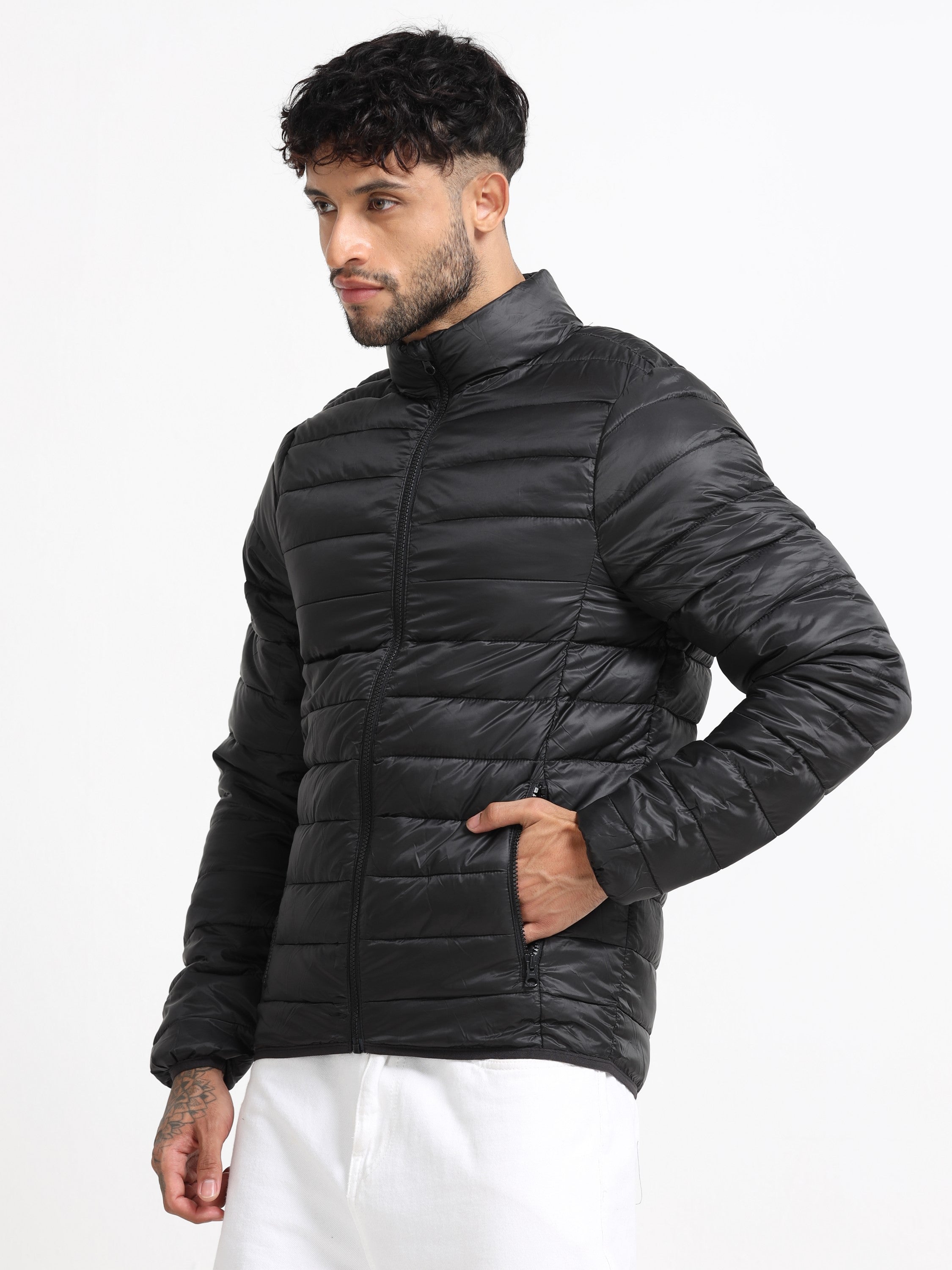 Men Black Puffer Jacket