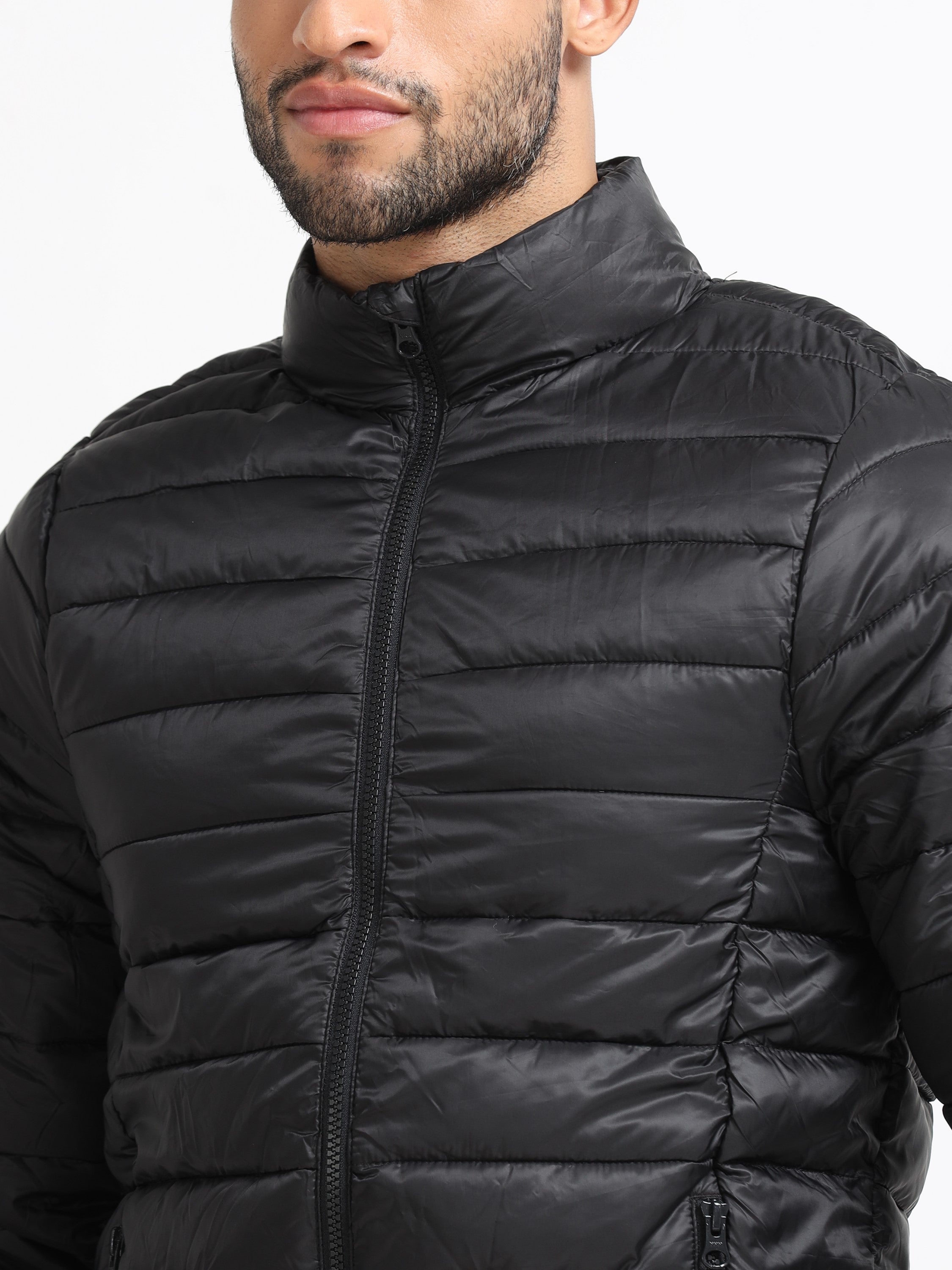 Men Black Puffer Jacket