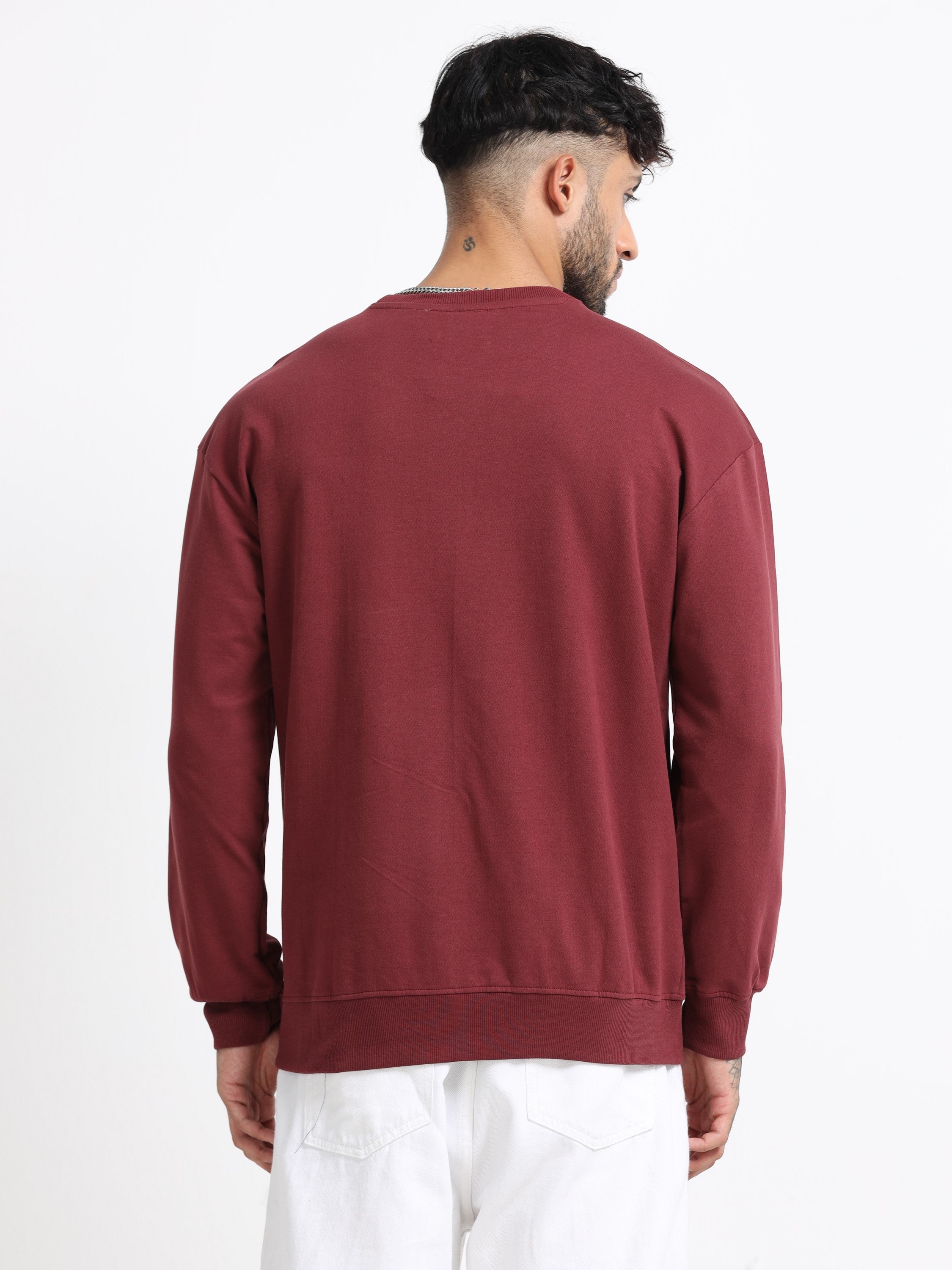 Men Rust Oversized Sweatshirt