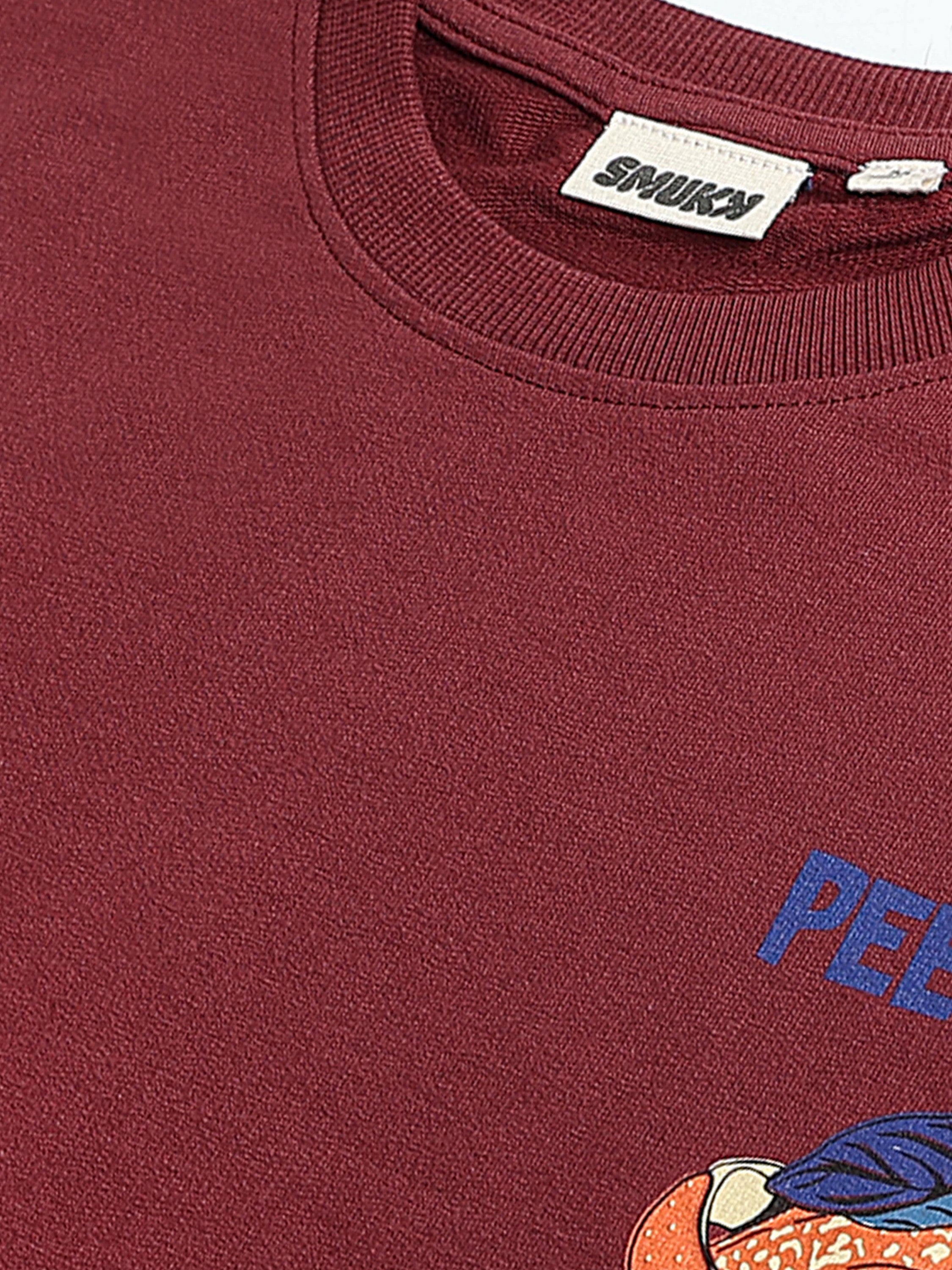 Men Rust Oversized Sweatshirt