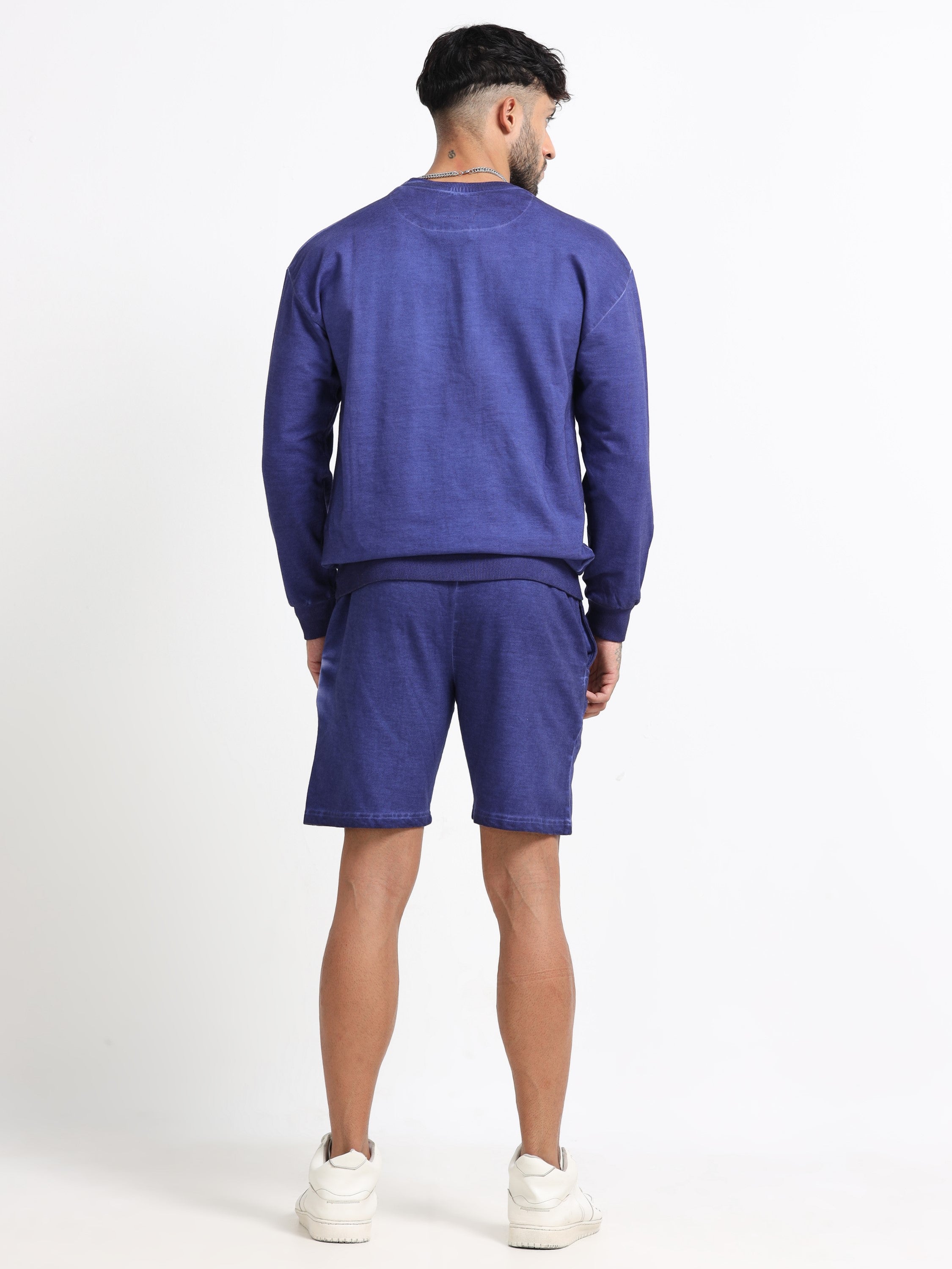 Men Purple Oversized Co-ord Set