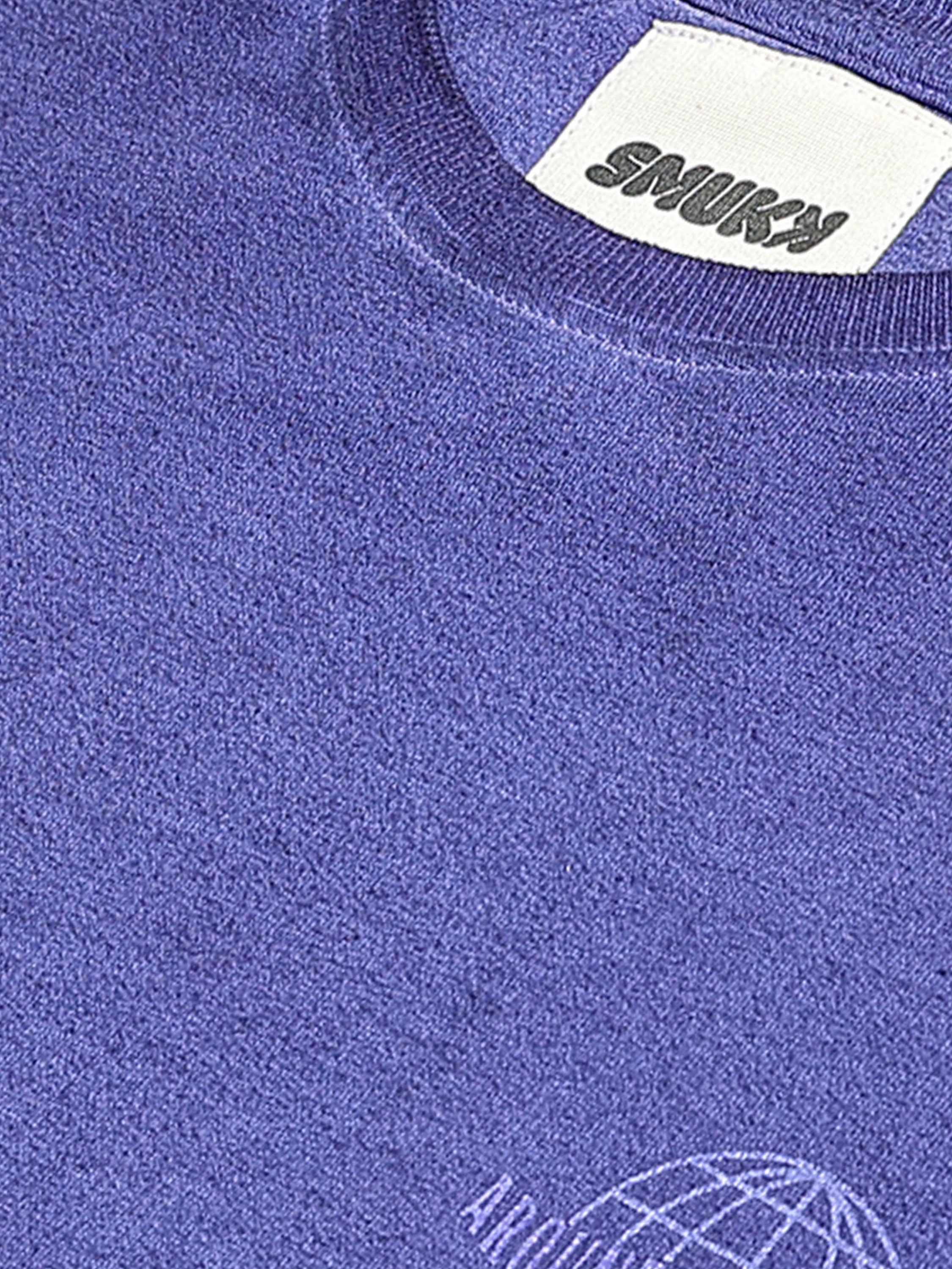 Men Purple Oversized Co-ord Set