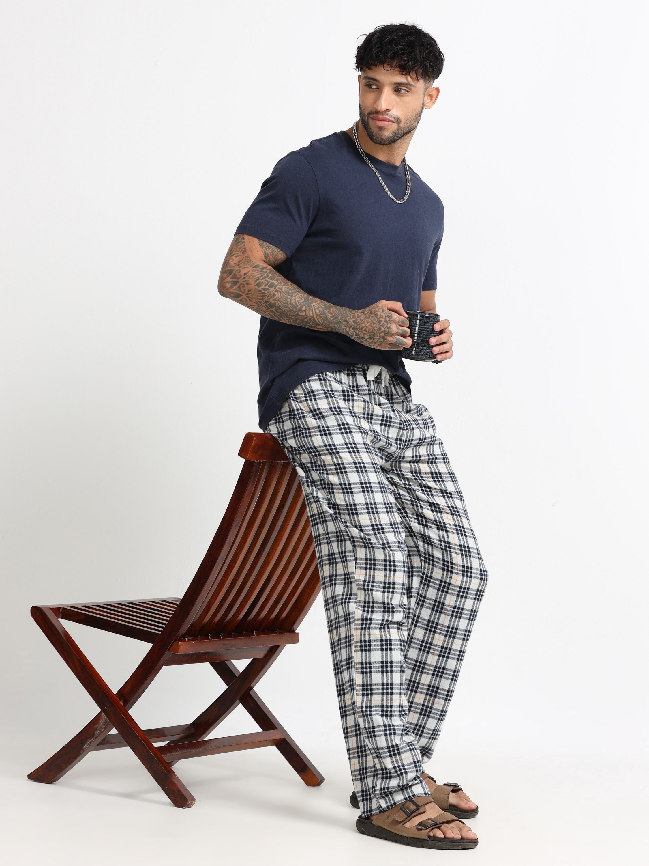 Men Multi Check Lounge Pants
