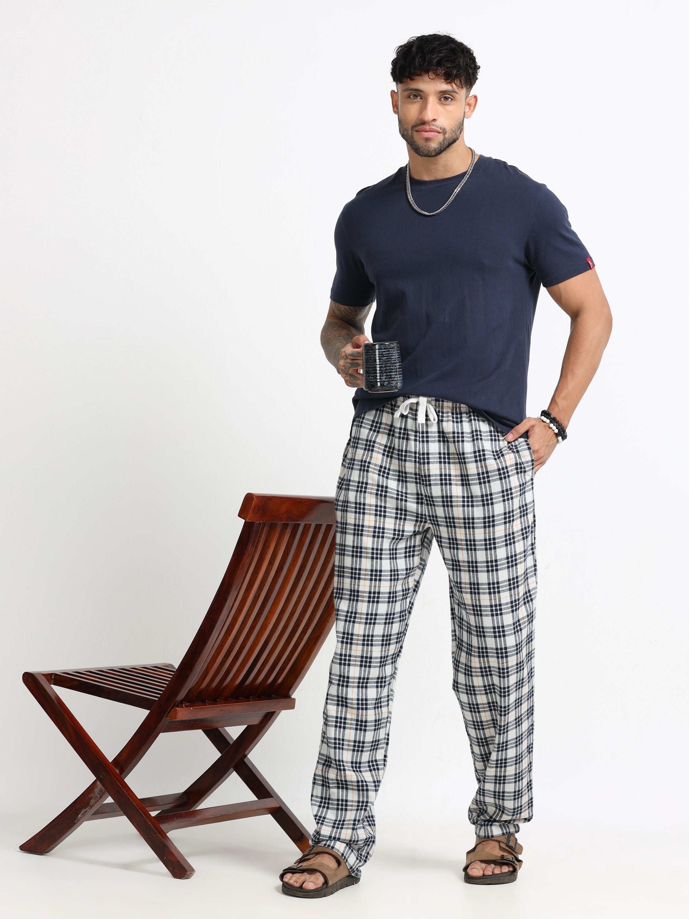 Men Multi Check Lounge Pants