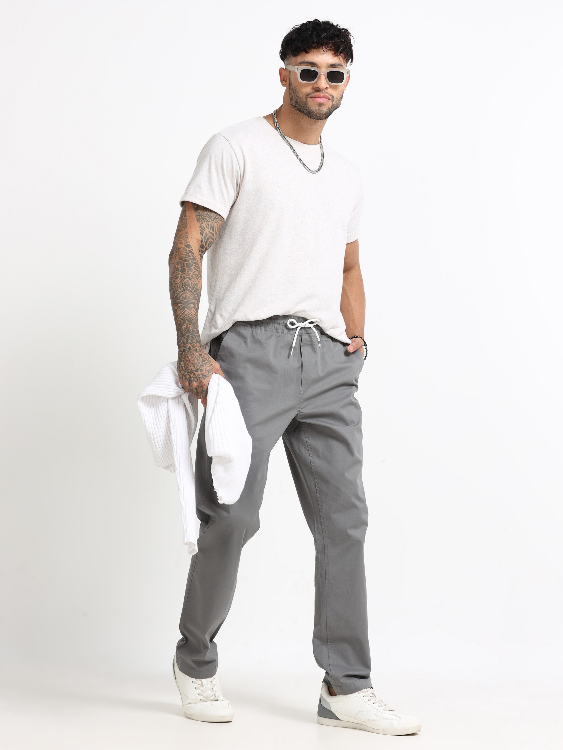 Men Grey Lounge Pants