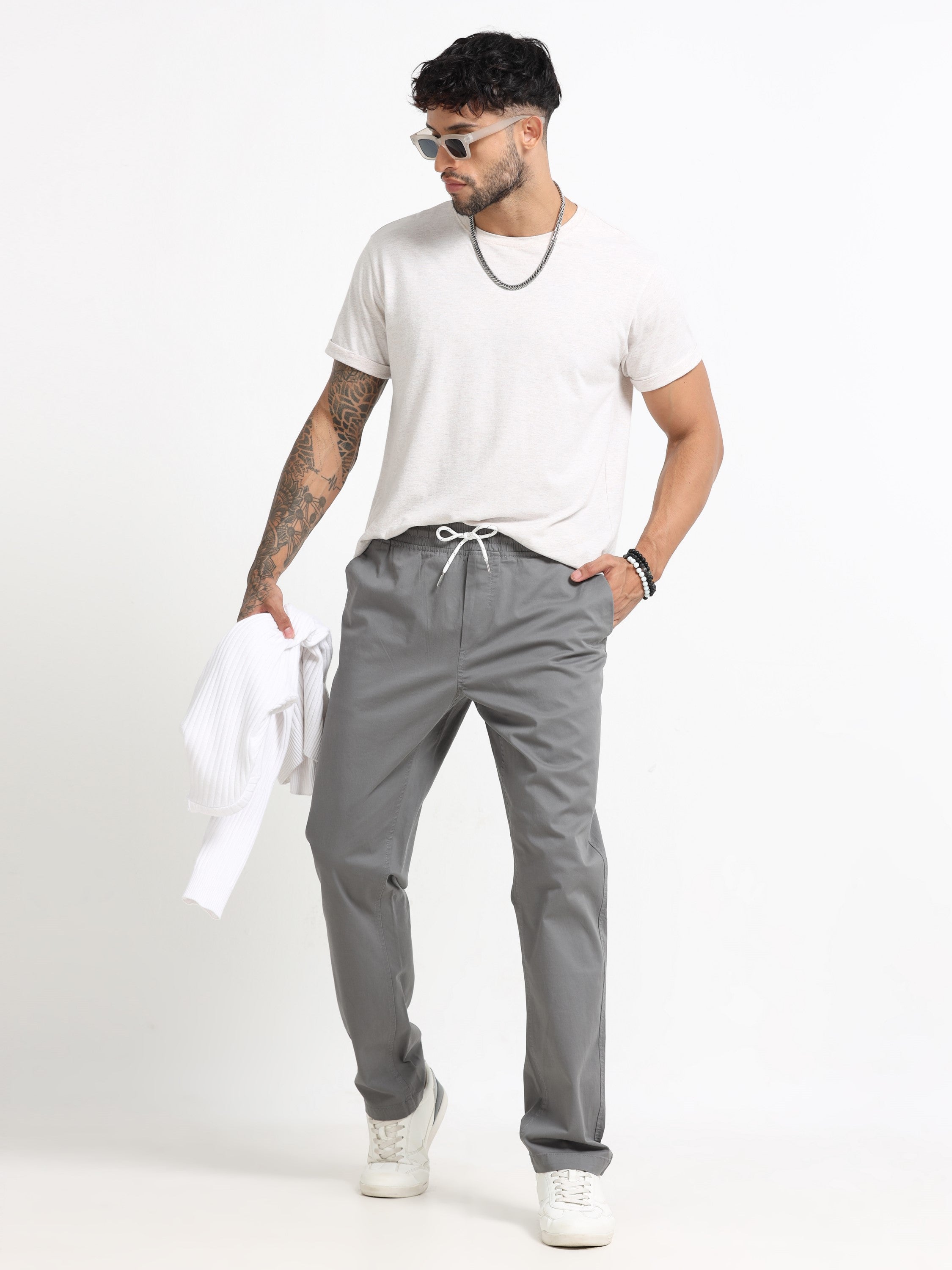 Men Grey Lounge Pants