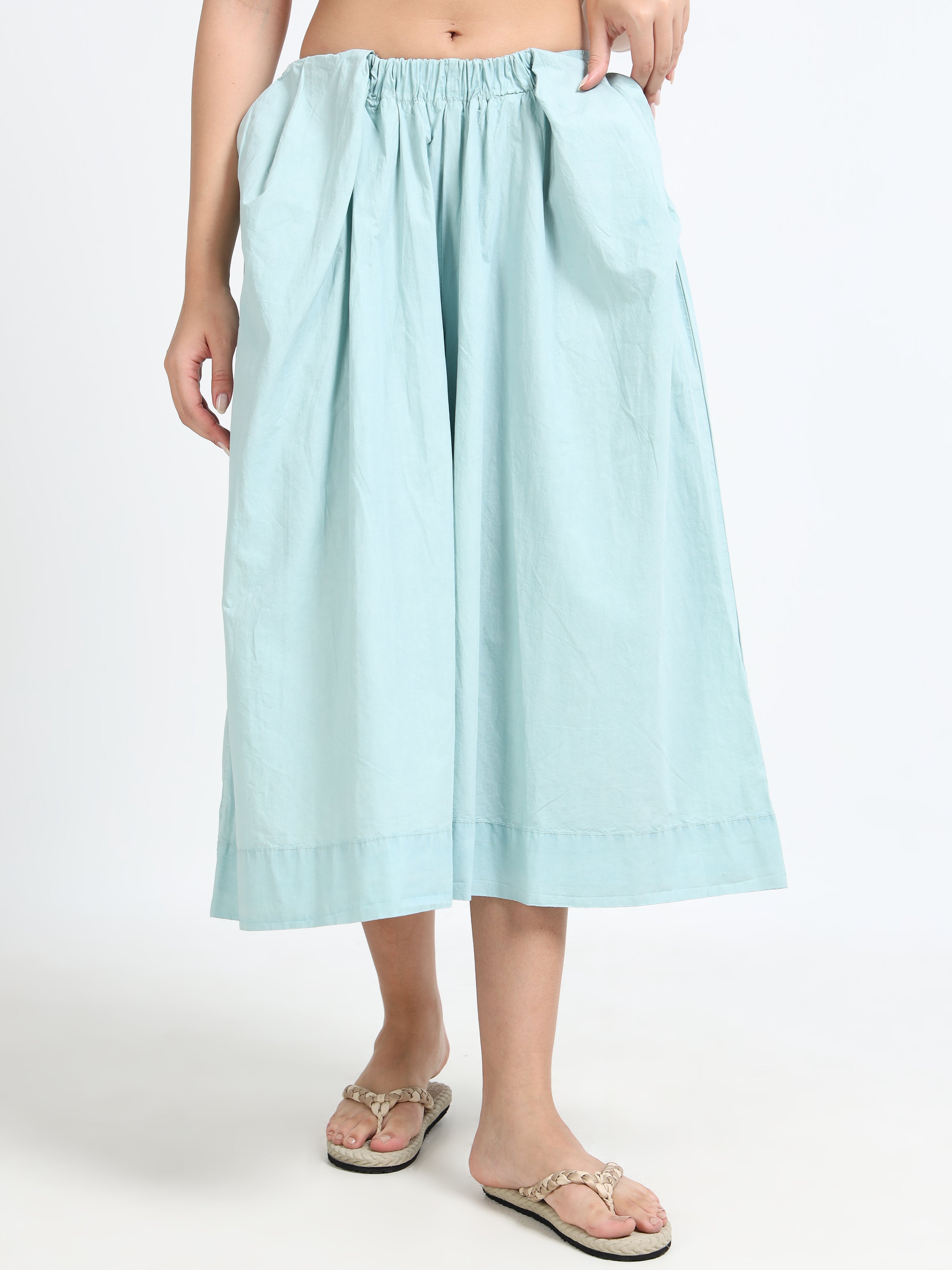 Women Blue Flare Fit Pants