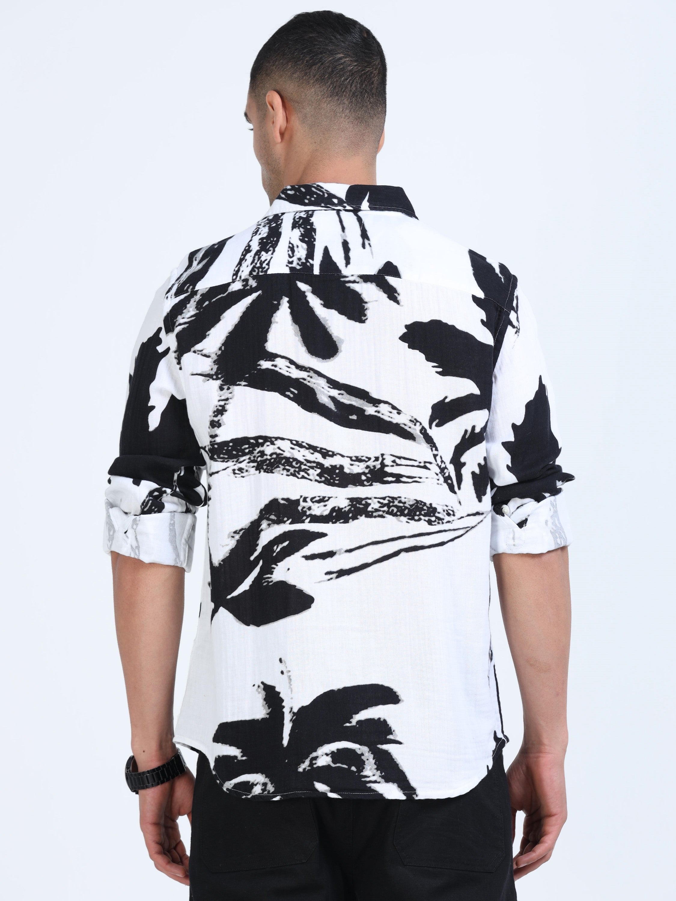 Men Black Printed Resort Shirt