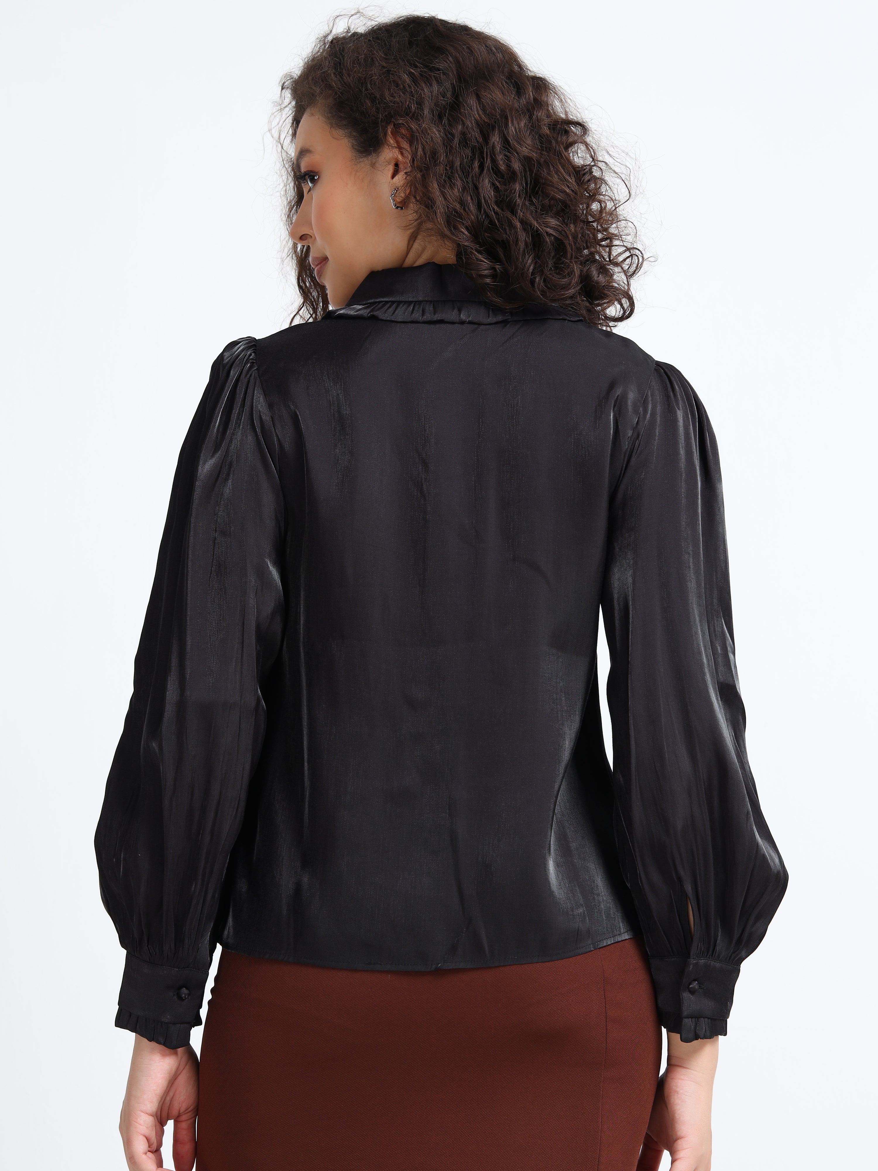 Women Party Balloon Sleeve Shirt