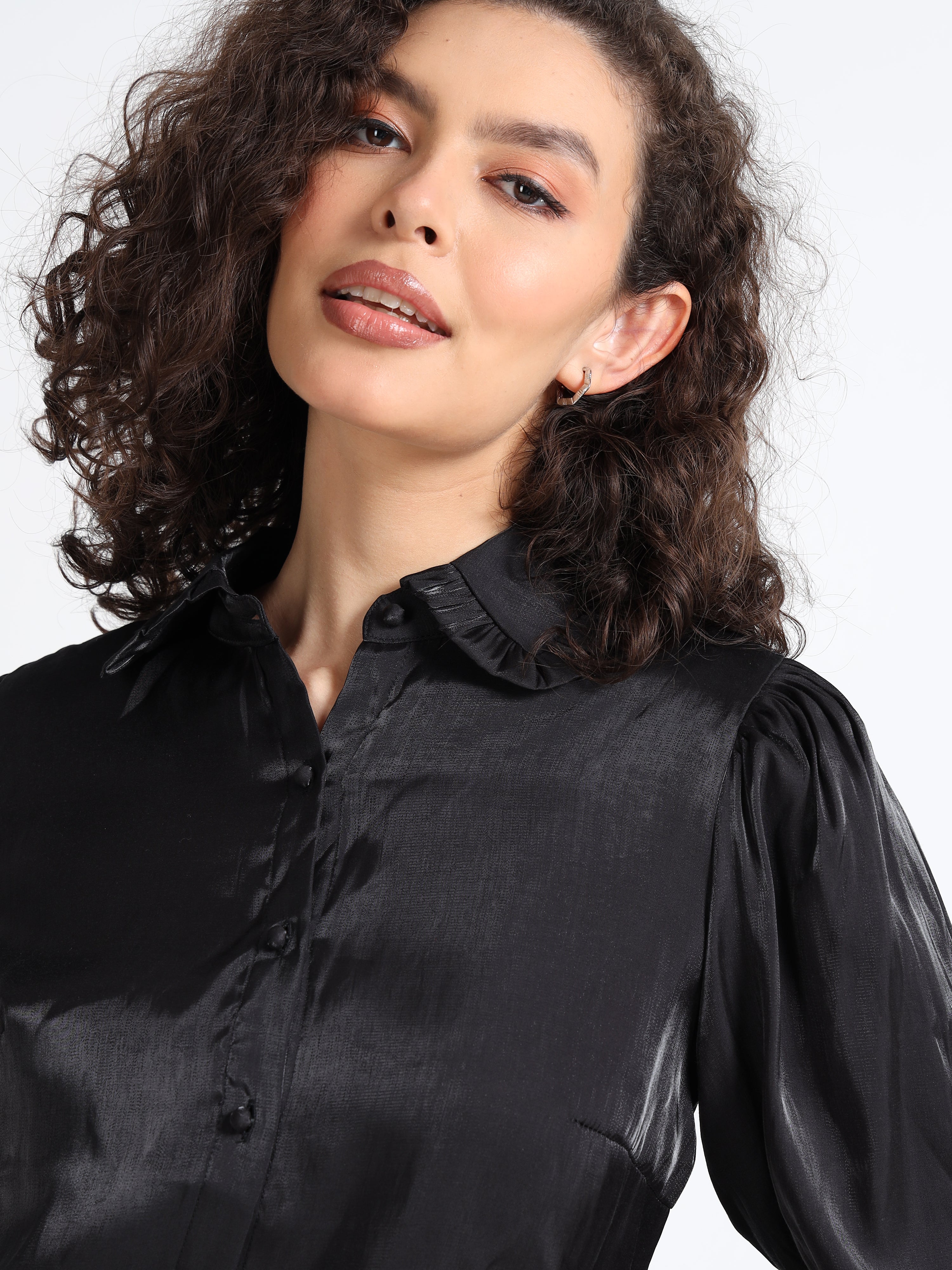 Women Party Balloon Sleeve Shirt