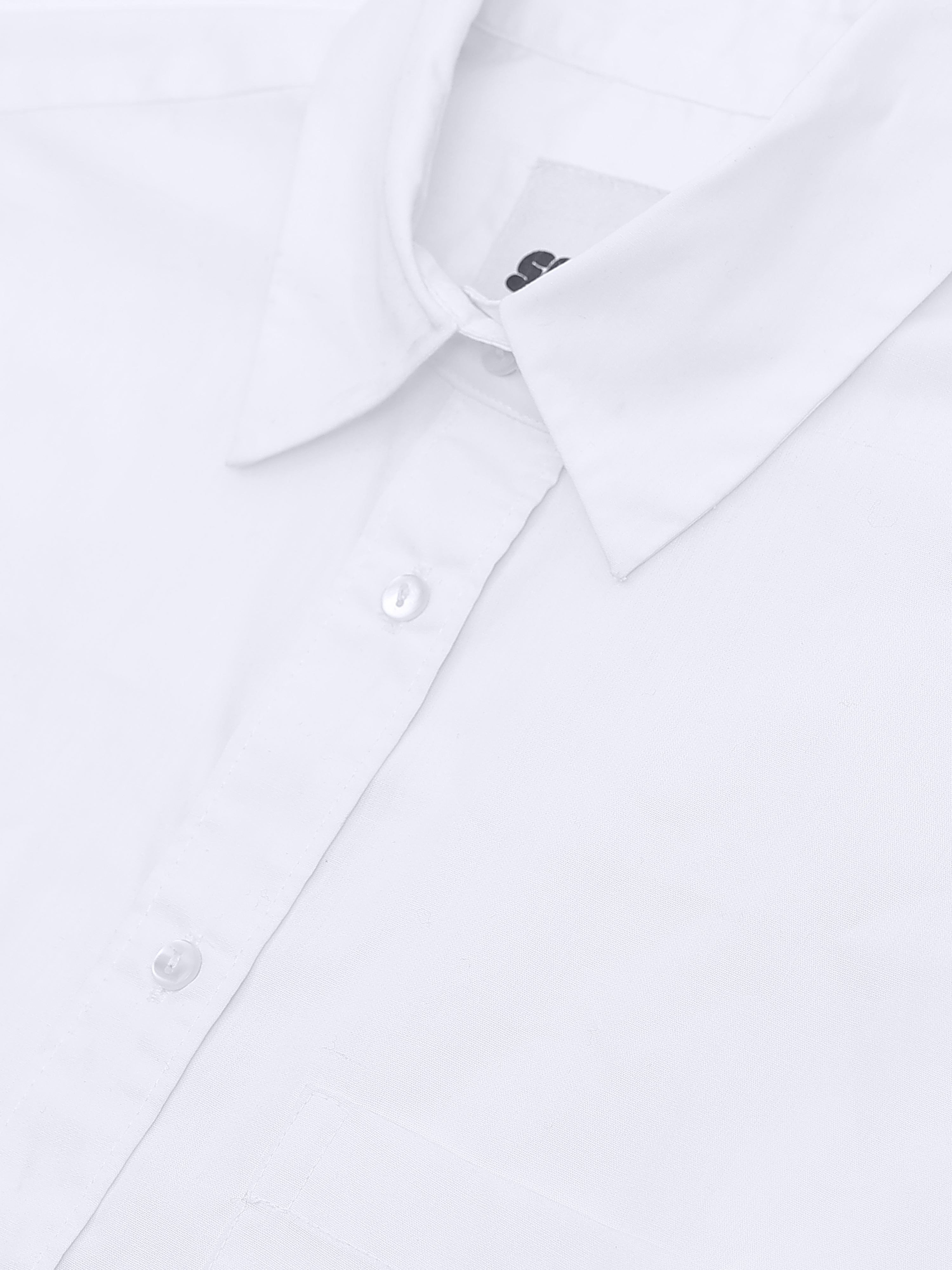 Women White Classic Button Shirt