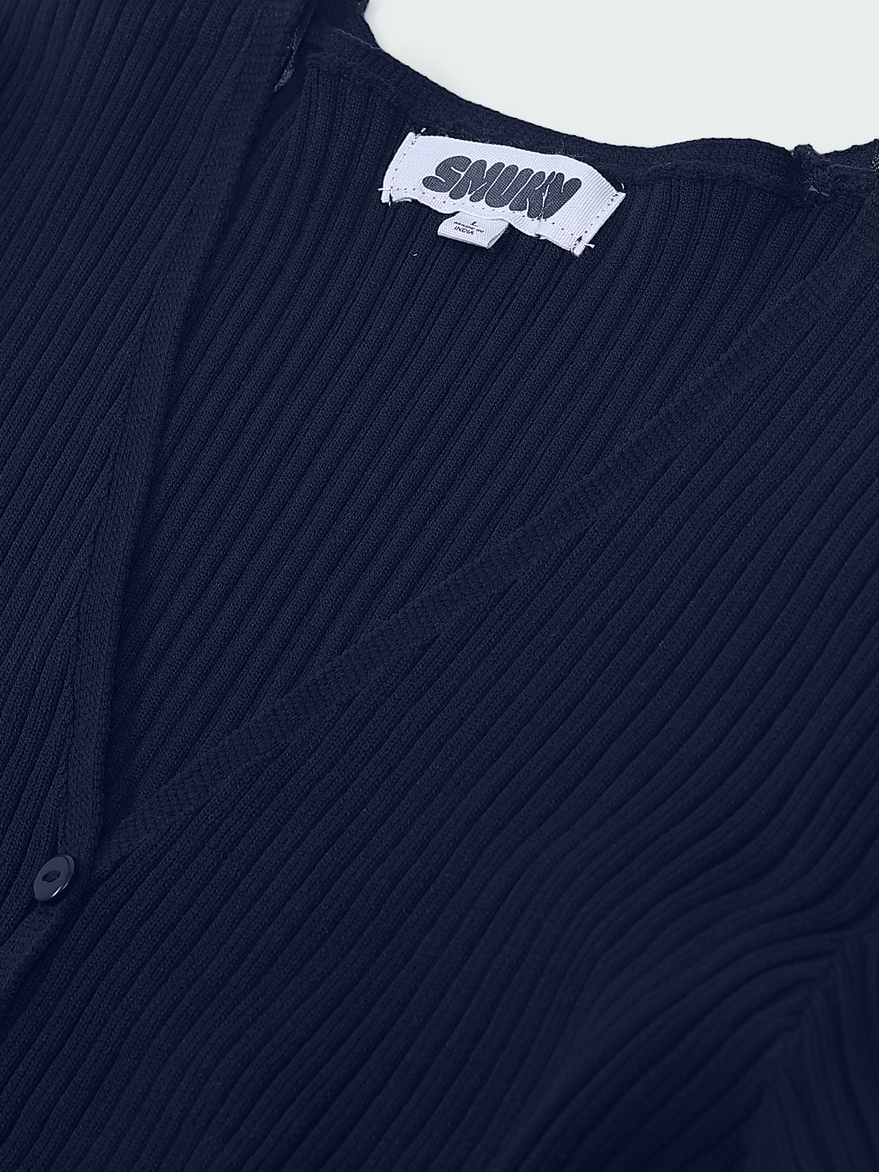 Women Navy Long Cardigan