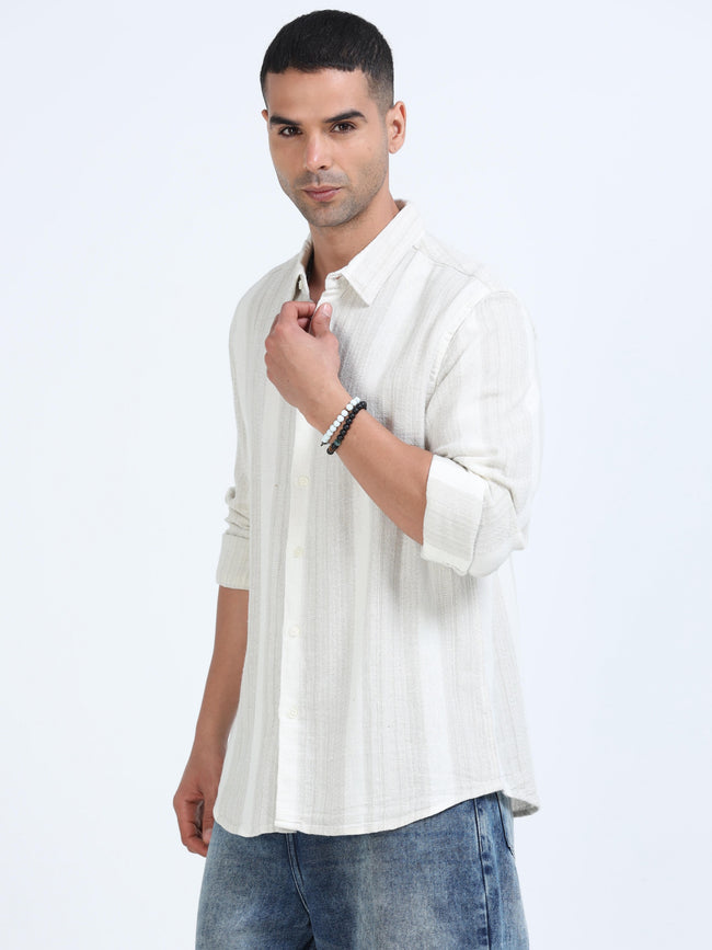 Men Vertical Striped Casual Shirt