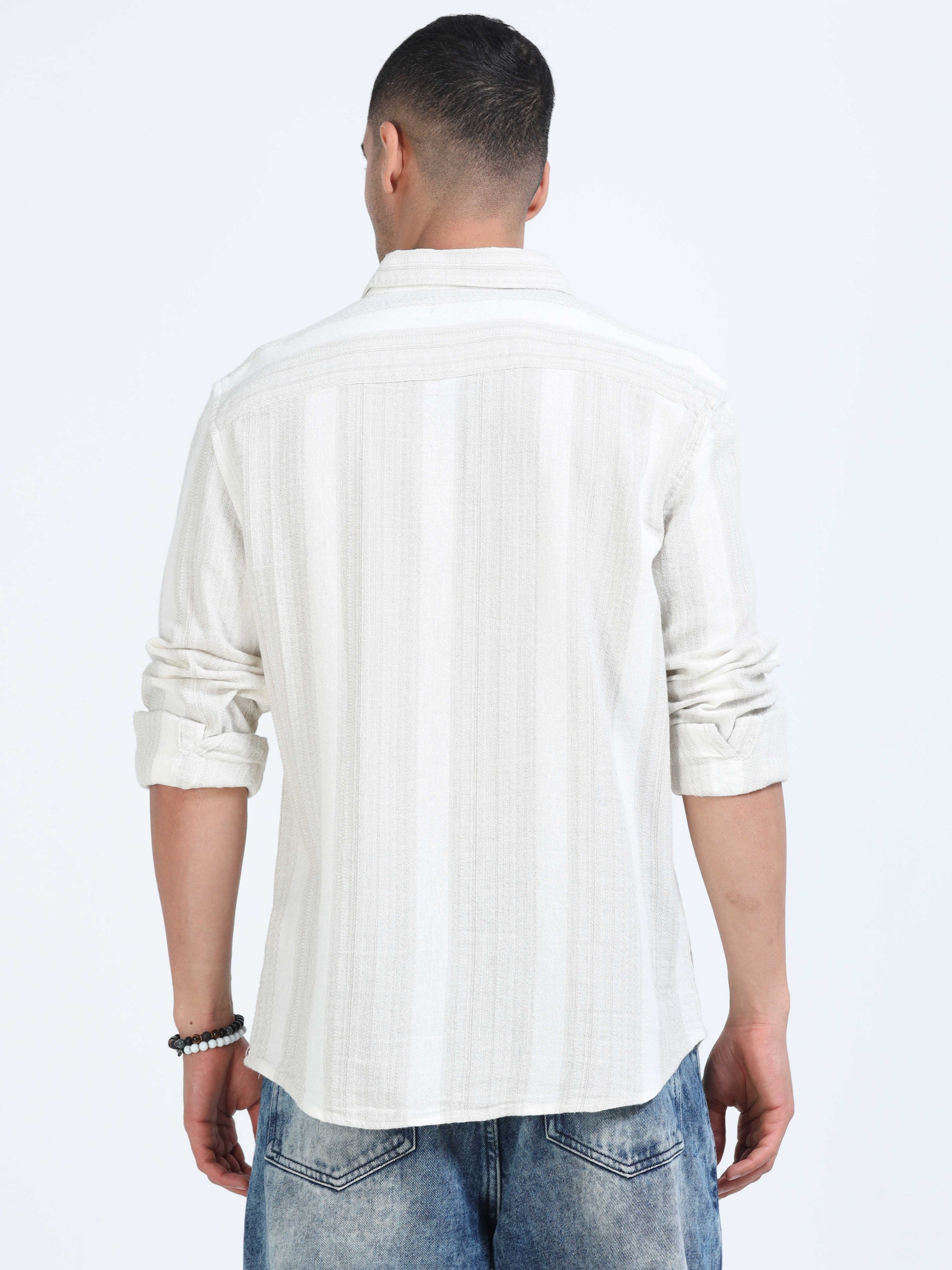 Men Vertical Striped Casual Shirt