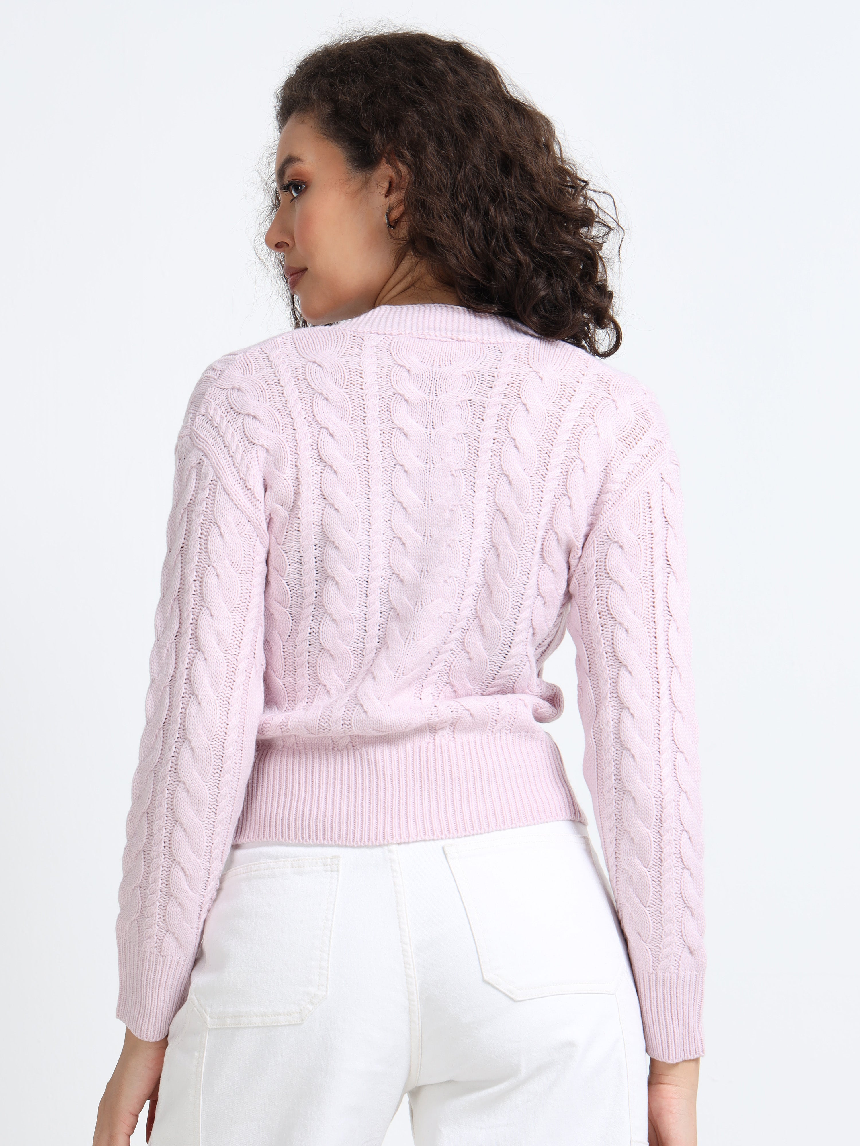 Women Lavender Cardigan