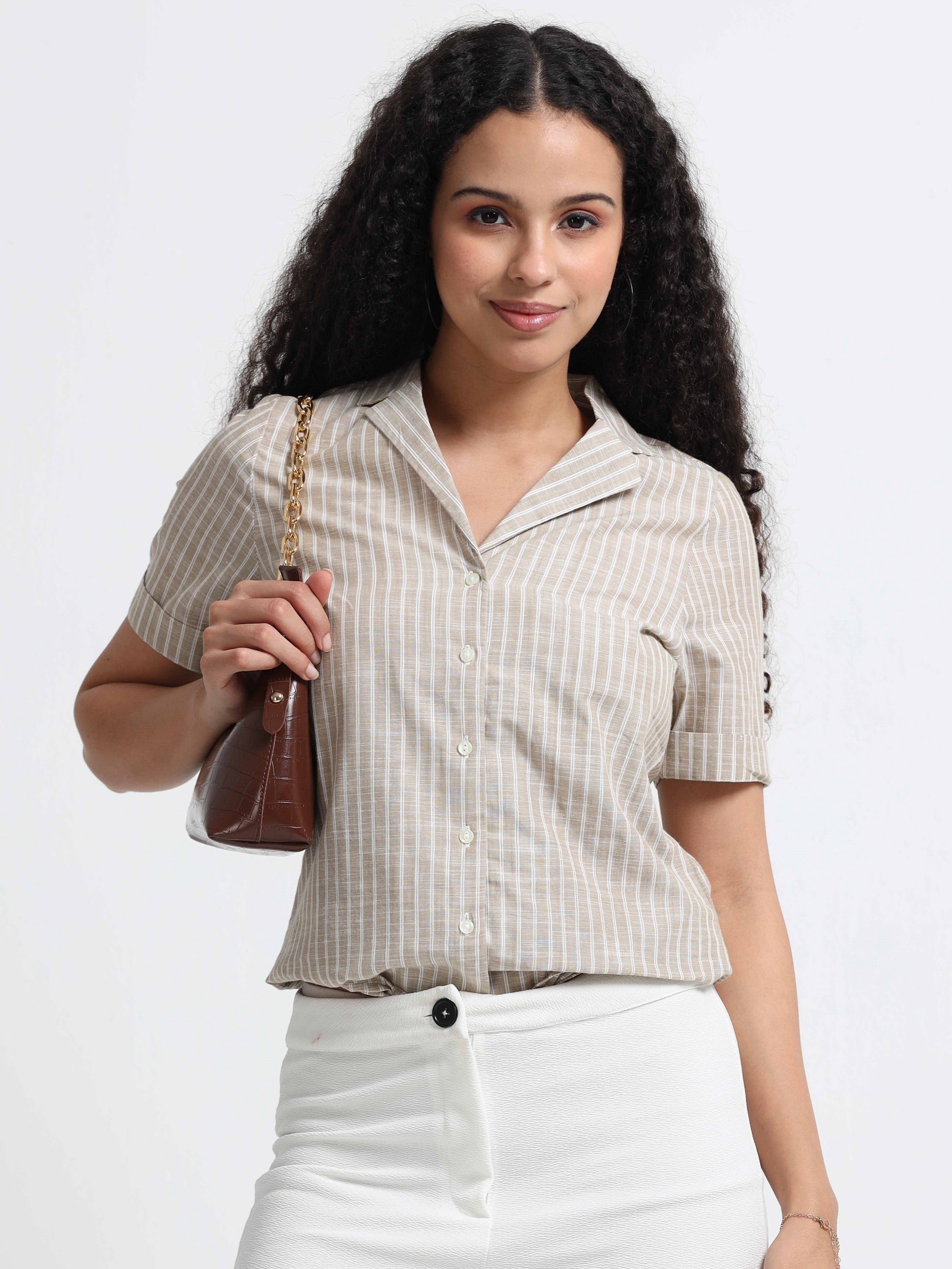 Women Resort Collar Casual Shirt
