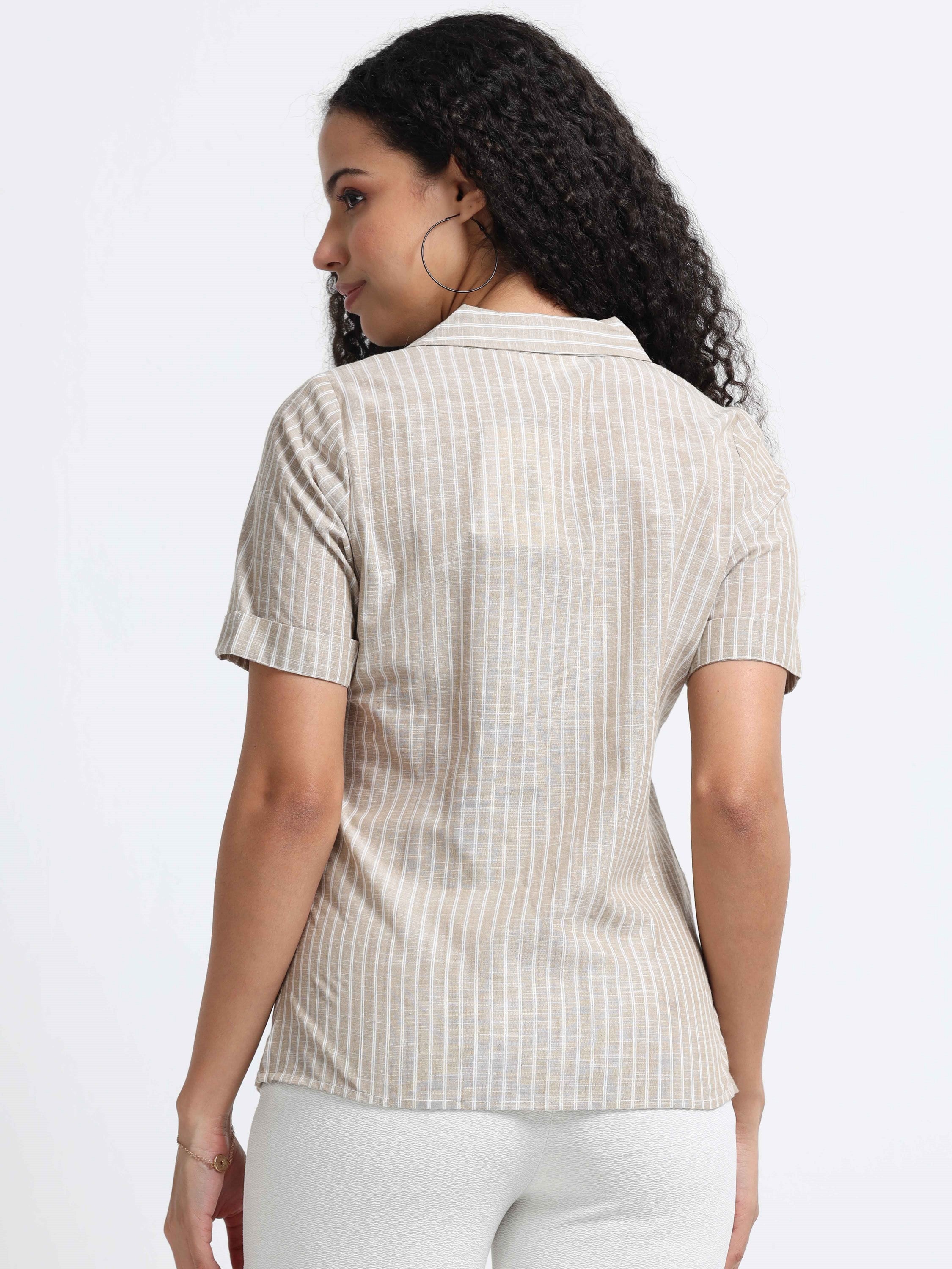 Women Resort Collar Casual Shirt