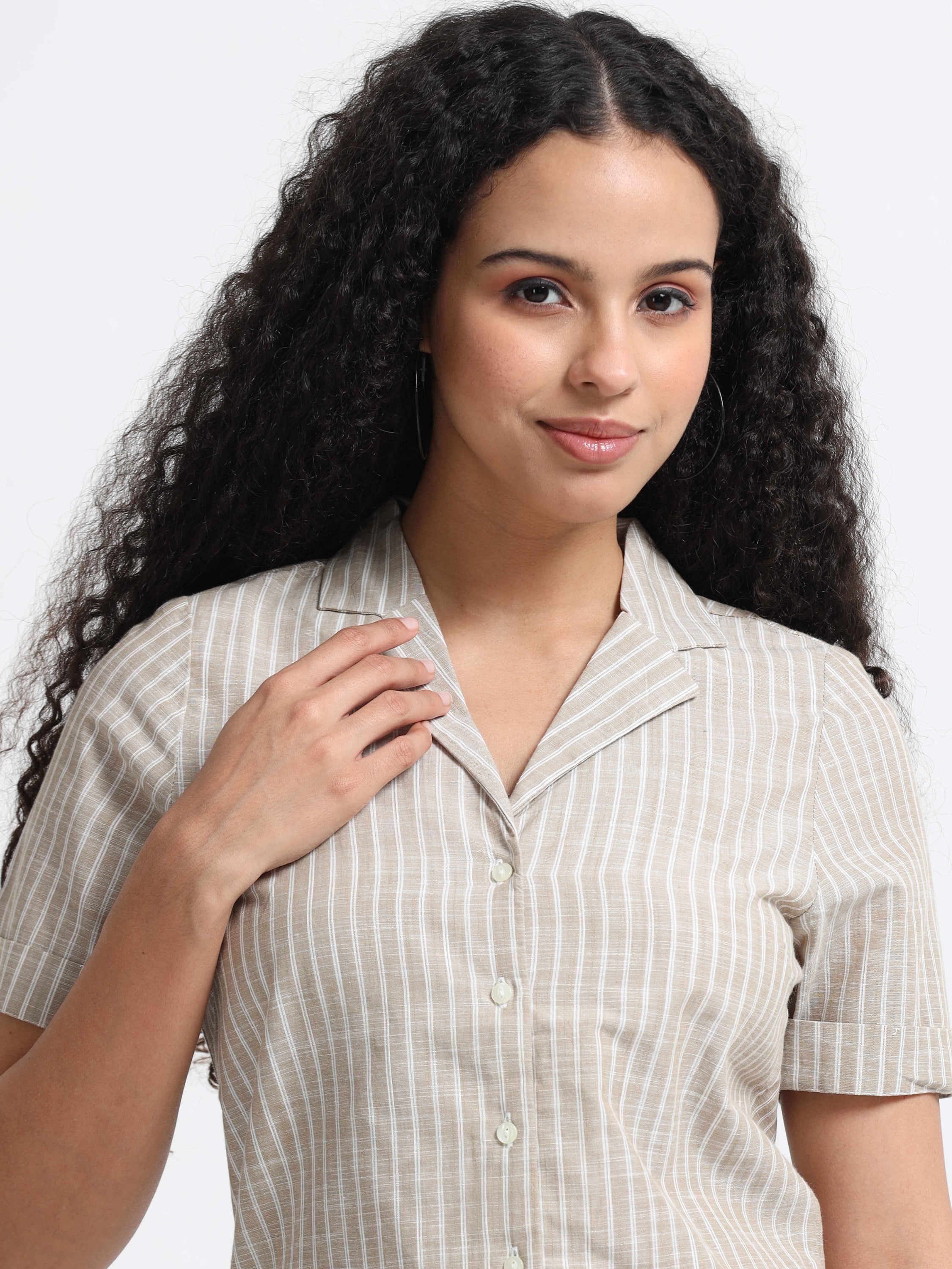 Women Resort Collar Casual Shirt