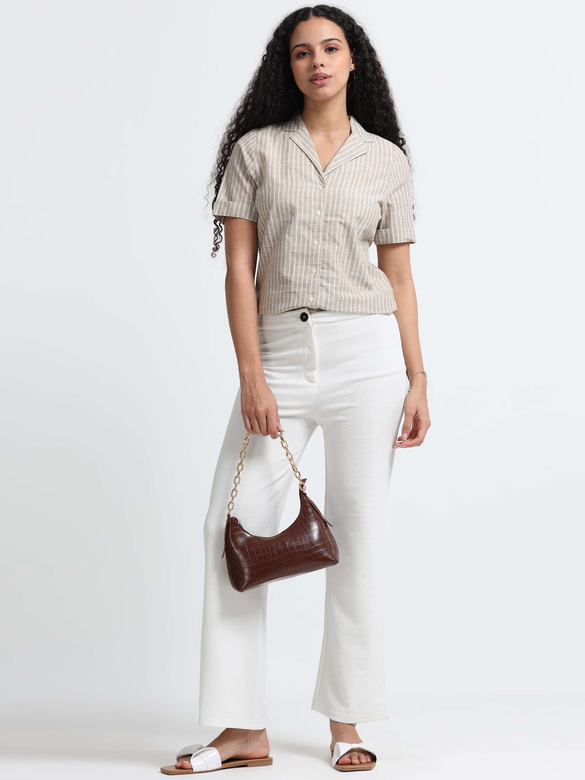 Women Resort Collar Casual Shirt